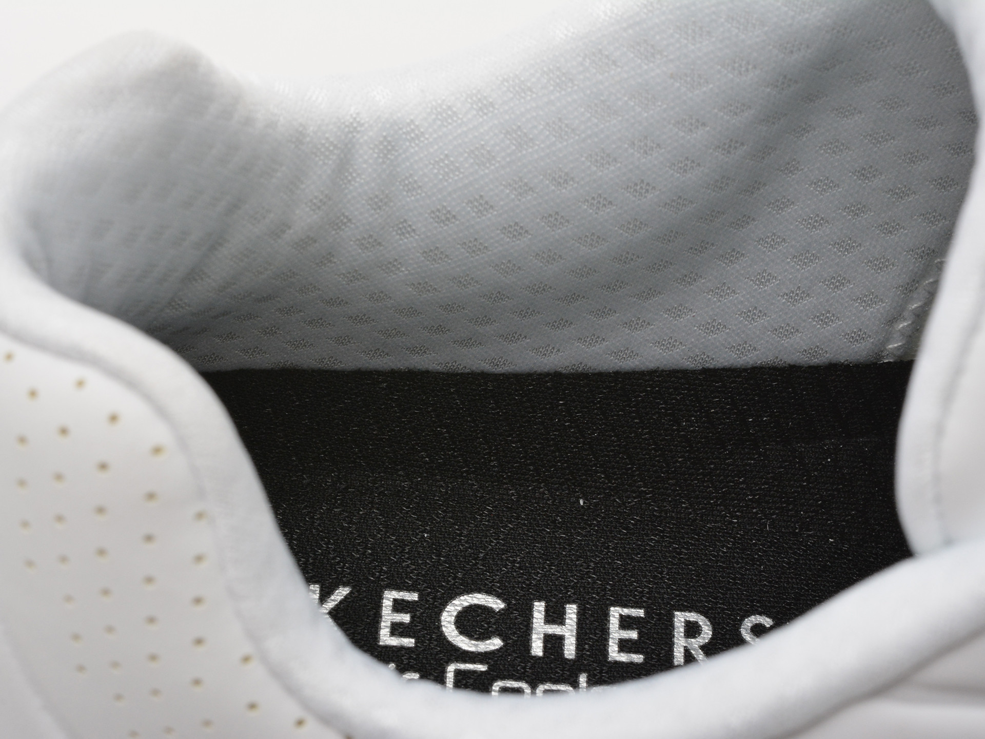 Pantofi sport SKECHERS albi, UNO, din piele ecologica