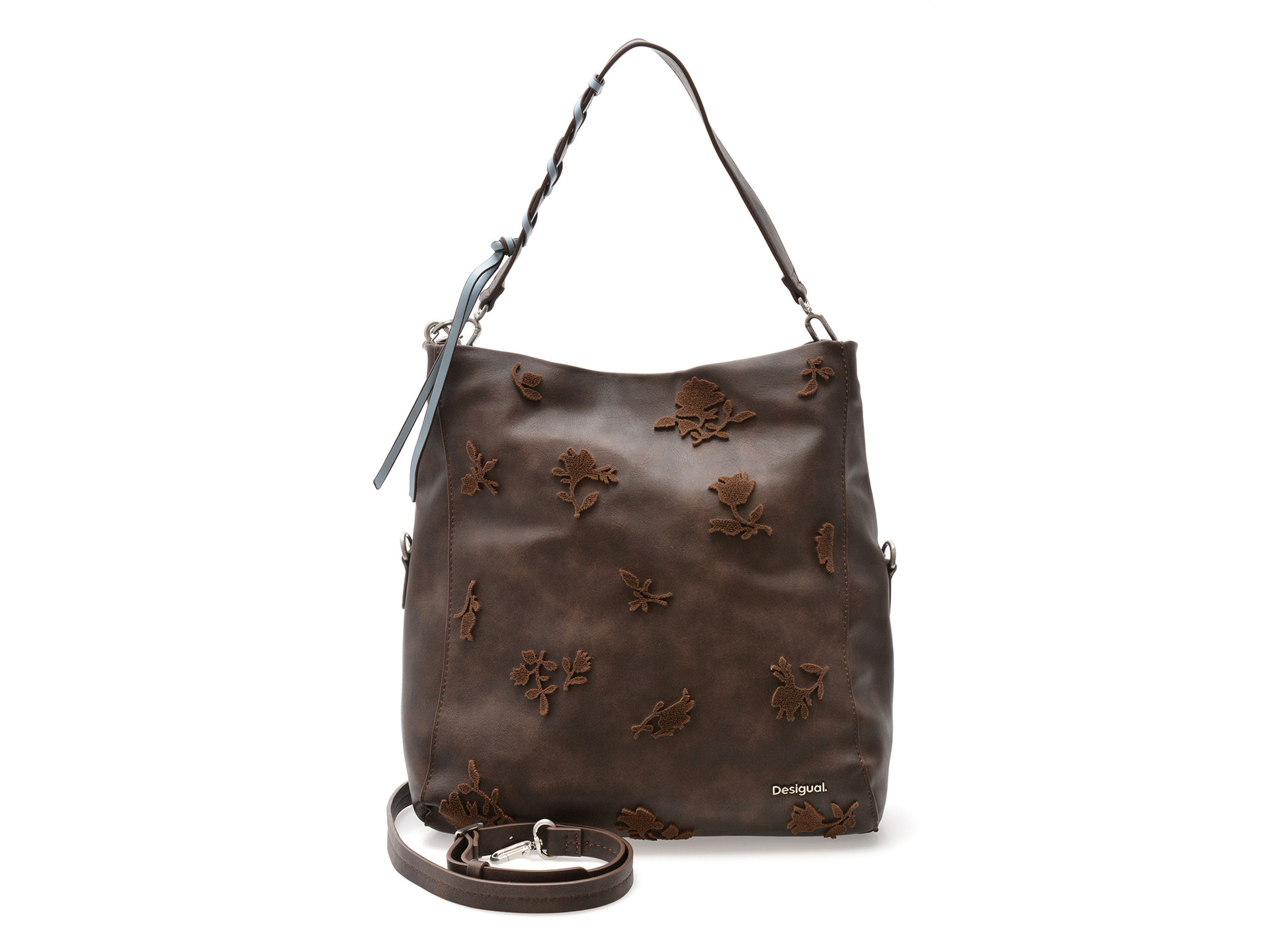 Geanta DESIGUAL maro, WAXPBA, din piele ecologica