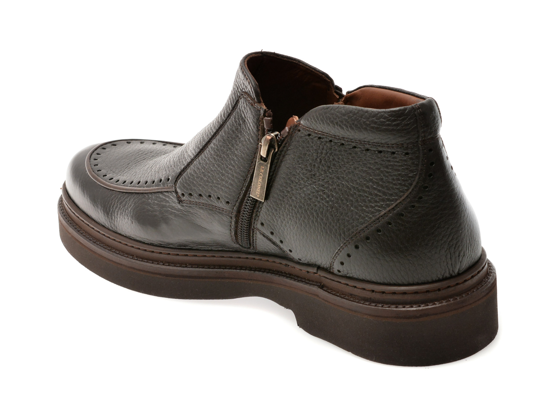 Ghete elegante LE COLONEL maro, 61613, din piele naturala