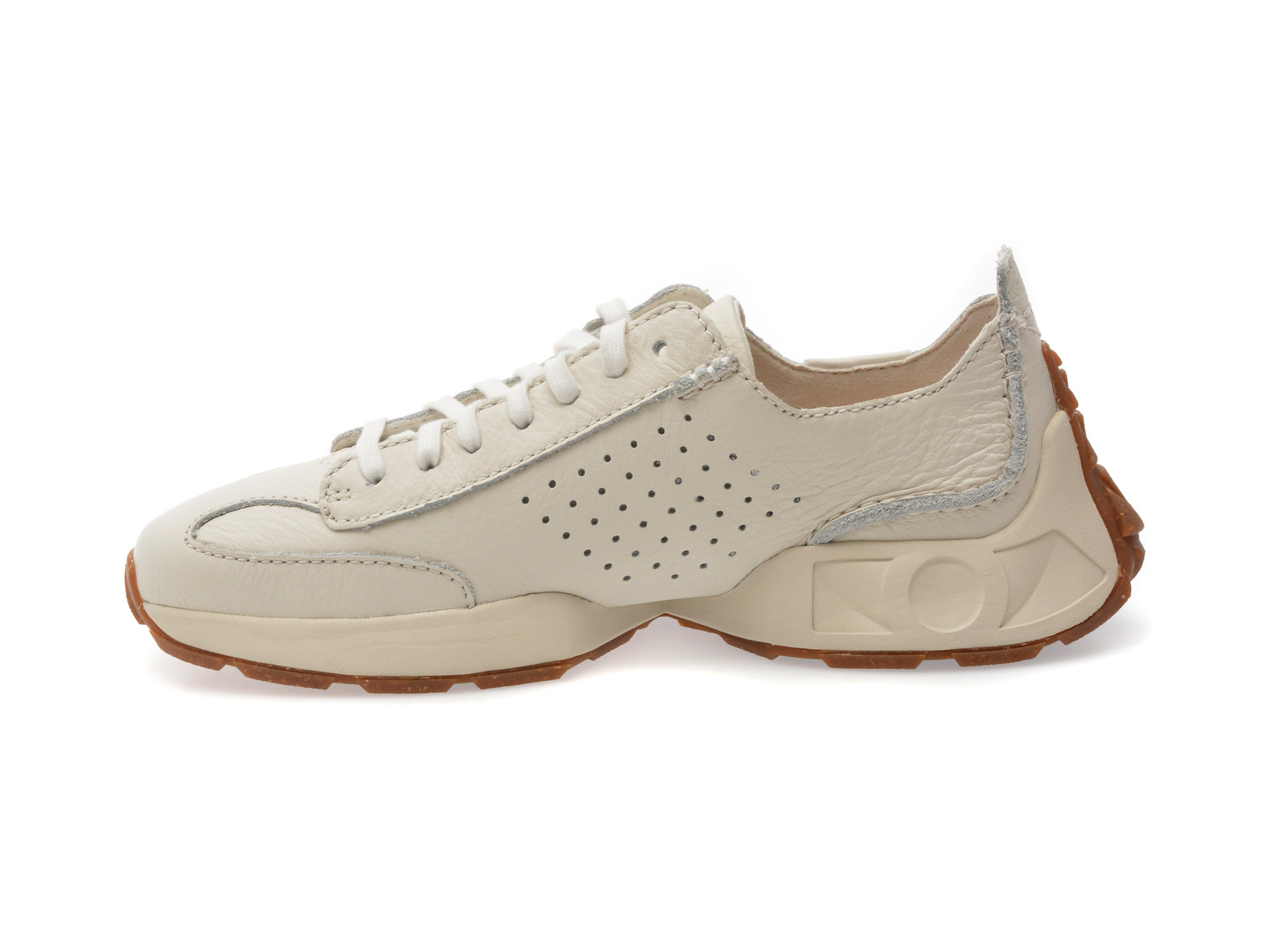 Pantofi sport CLARKS albi, CRAFT SPEED, din piele naturala