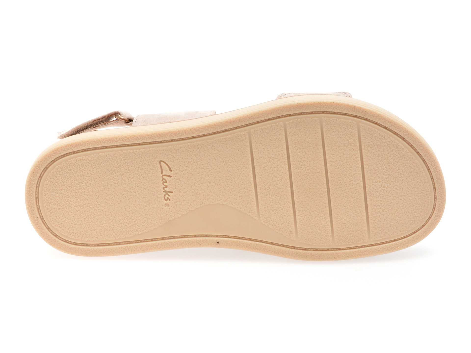 Sandale CLARKS argintii, ARWELL GLIDE, din piele naturala