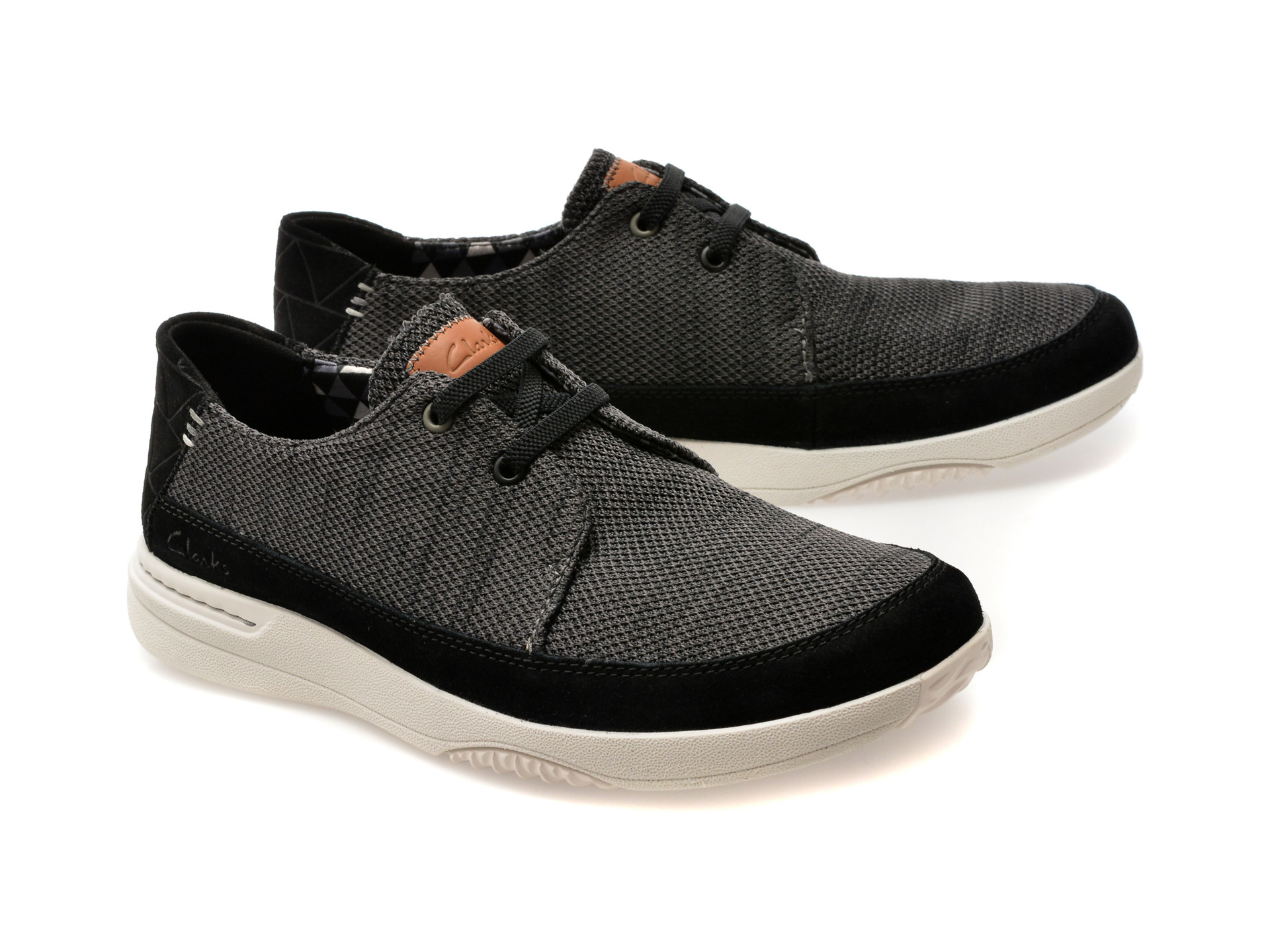 Pantofi sport CLARKS negri, EASEWAY LACE, din material textil