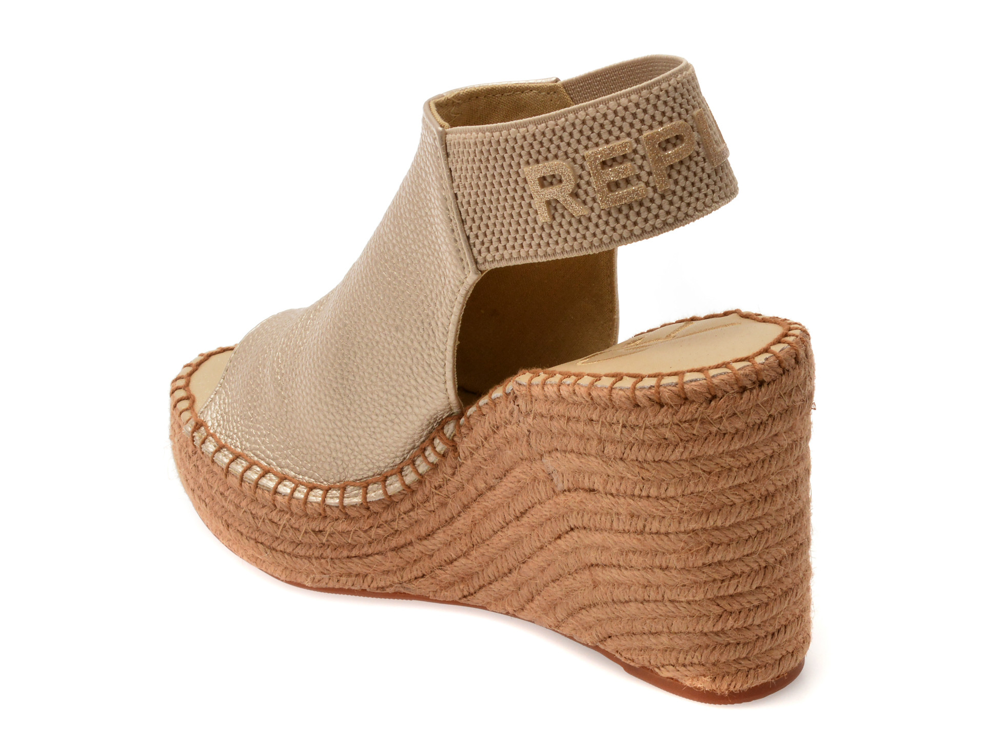 Sandale REPLAY aurii, WP4G08S, din piele ecologica