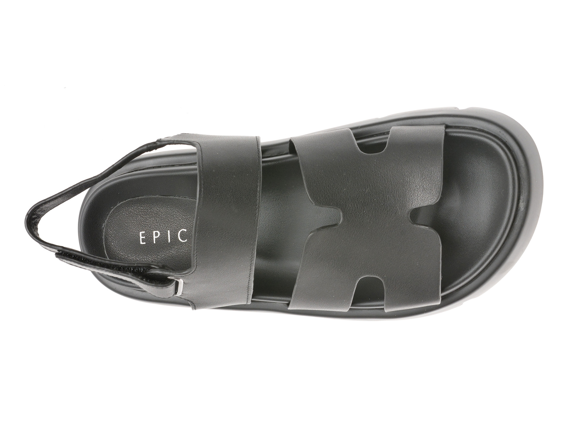 Sandale EPICA negre, 1157D32, din piele naturala