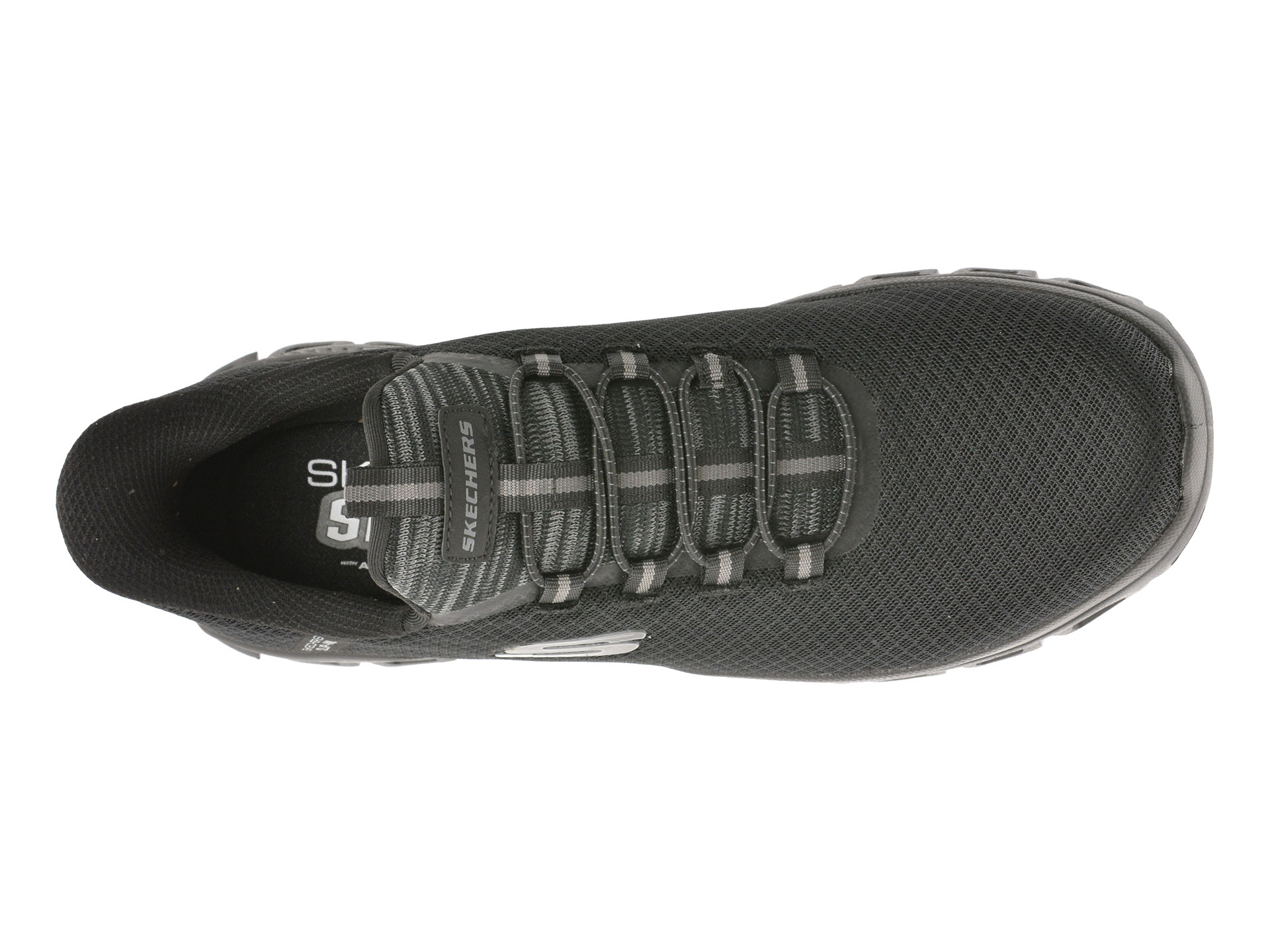 Pantofi sport SKECHERS negri, GLIDE-STEP, din material textil
