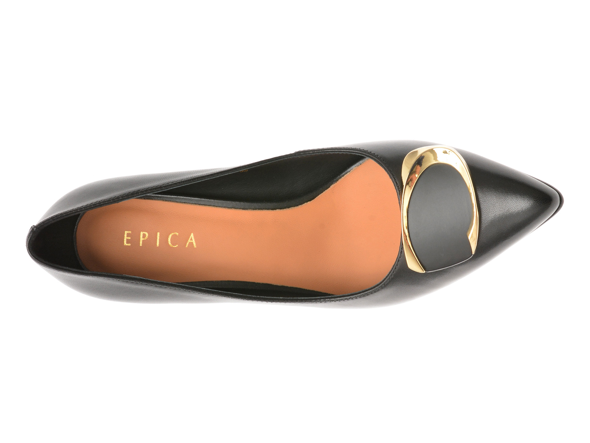 Pantofi eleganti EPICA negri, E296, din piele naturala
