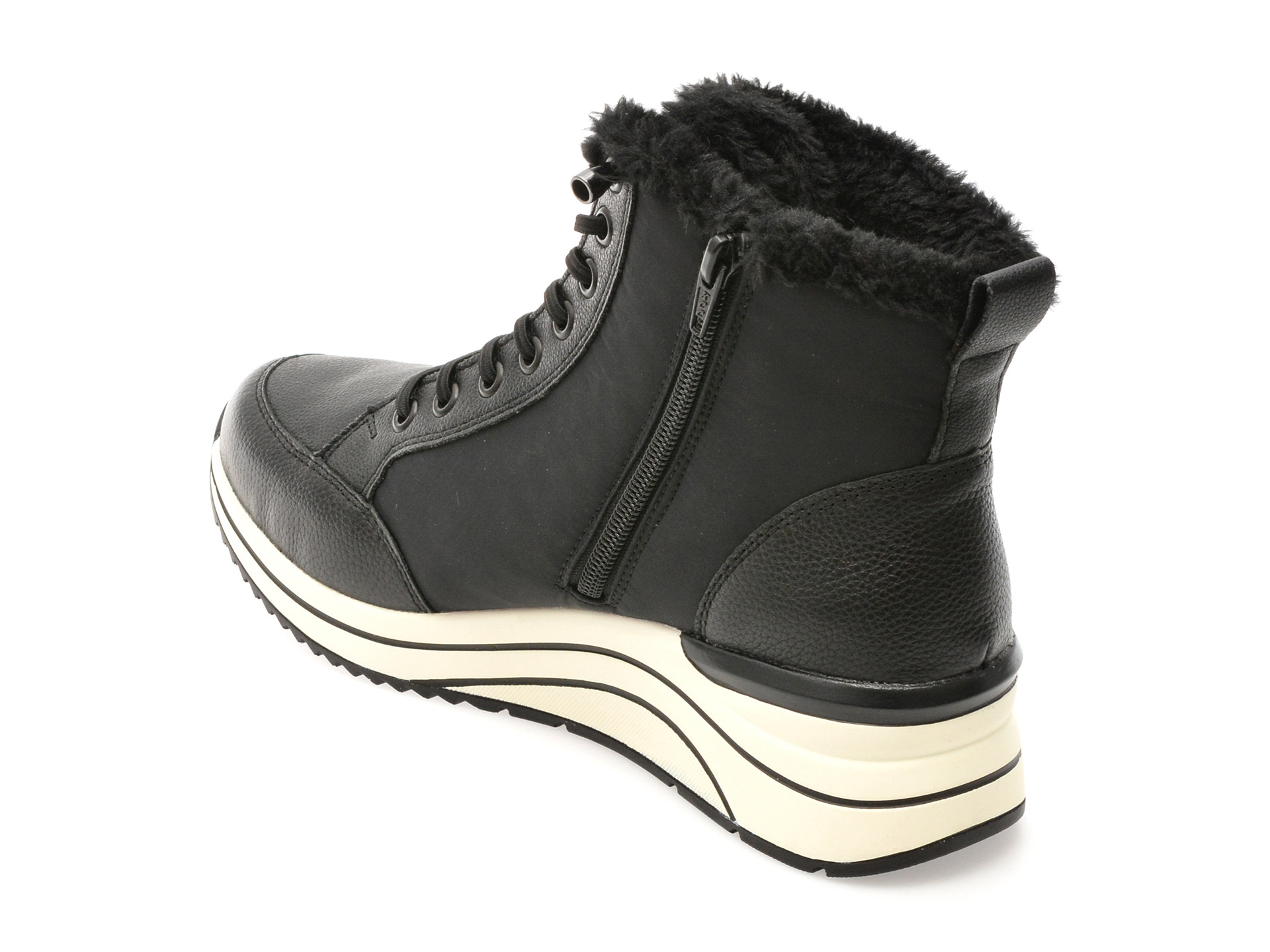 Ghete REMONTE negre, D0T80, din material textil