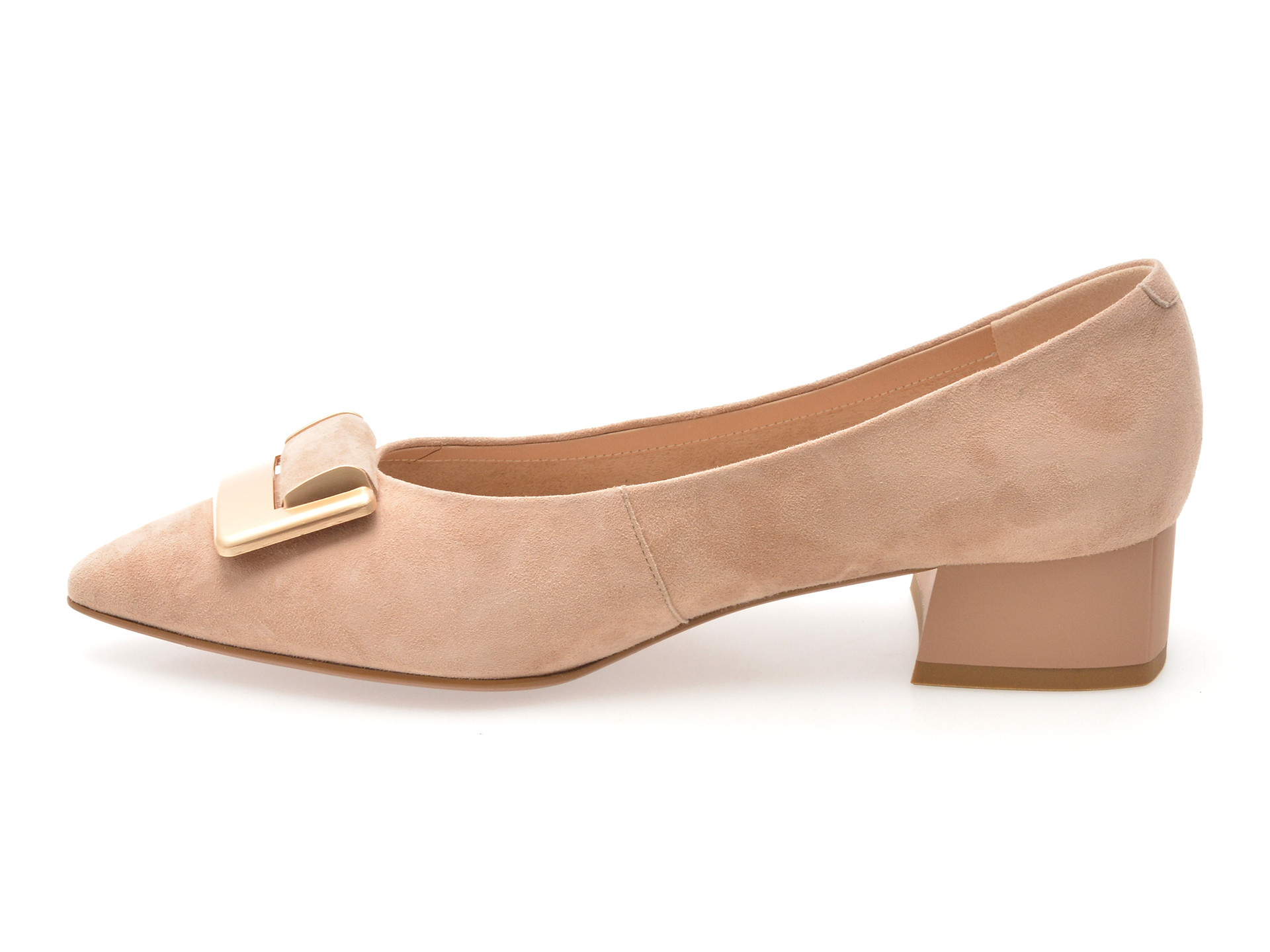 Pantofi EPICA nude, E300, din piele intoarsa