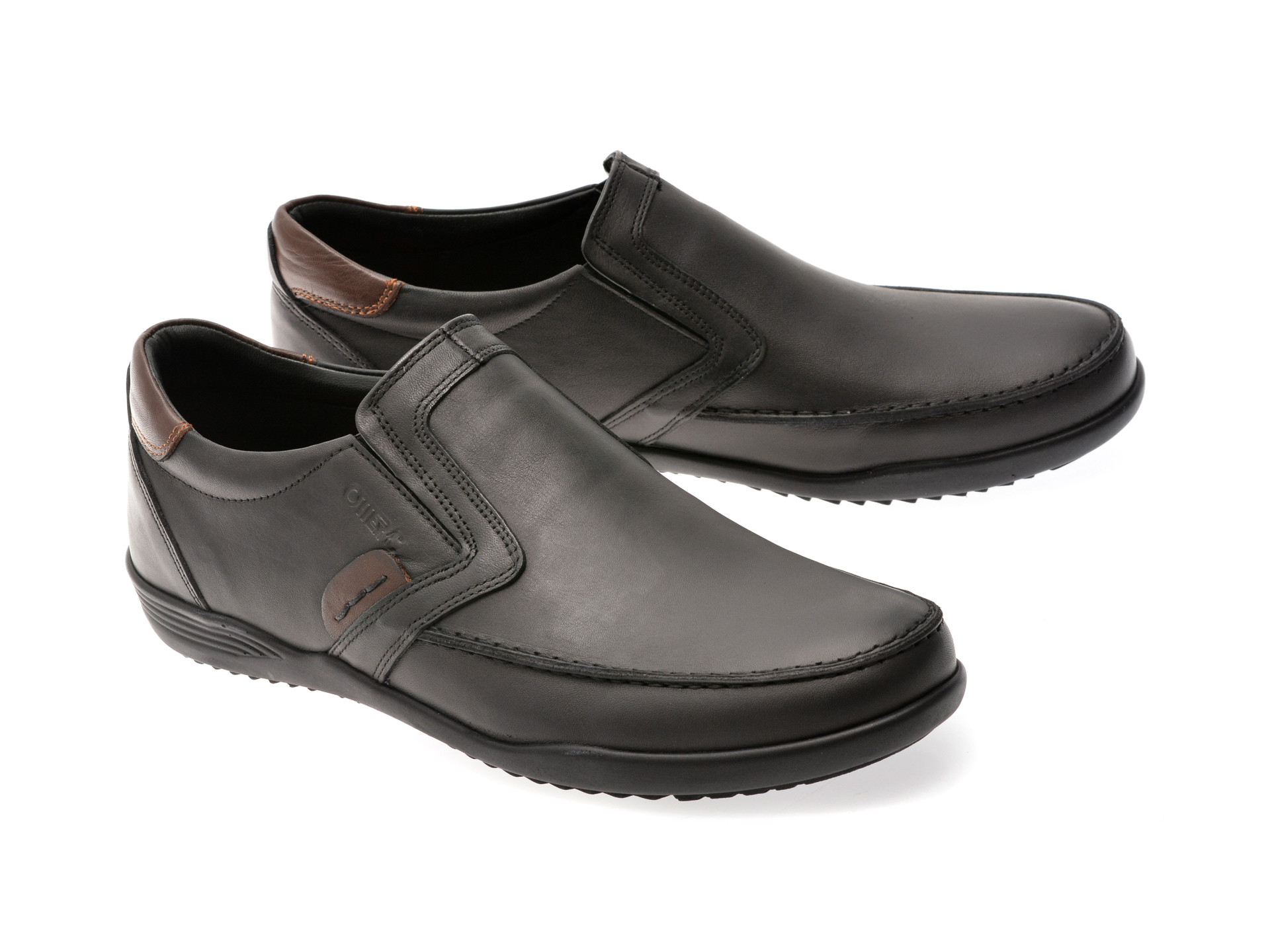 Pantofi OTTER negri, 220, din piele naturala