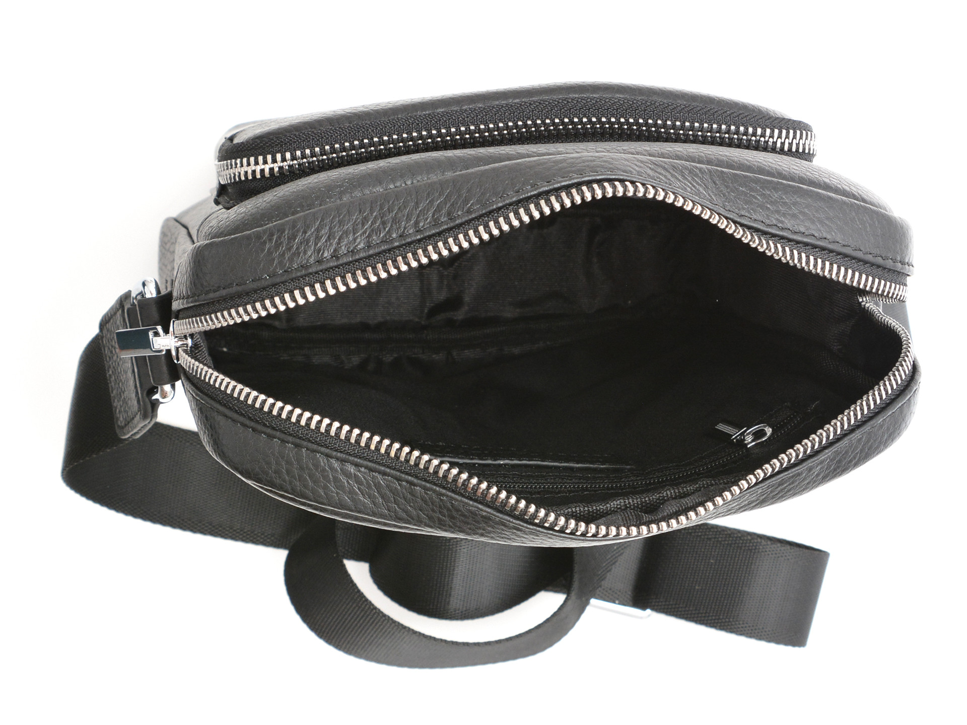 Borseta MARIO FERRETTI neagra, 8981, din piele naturala