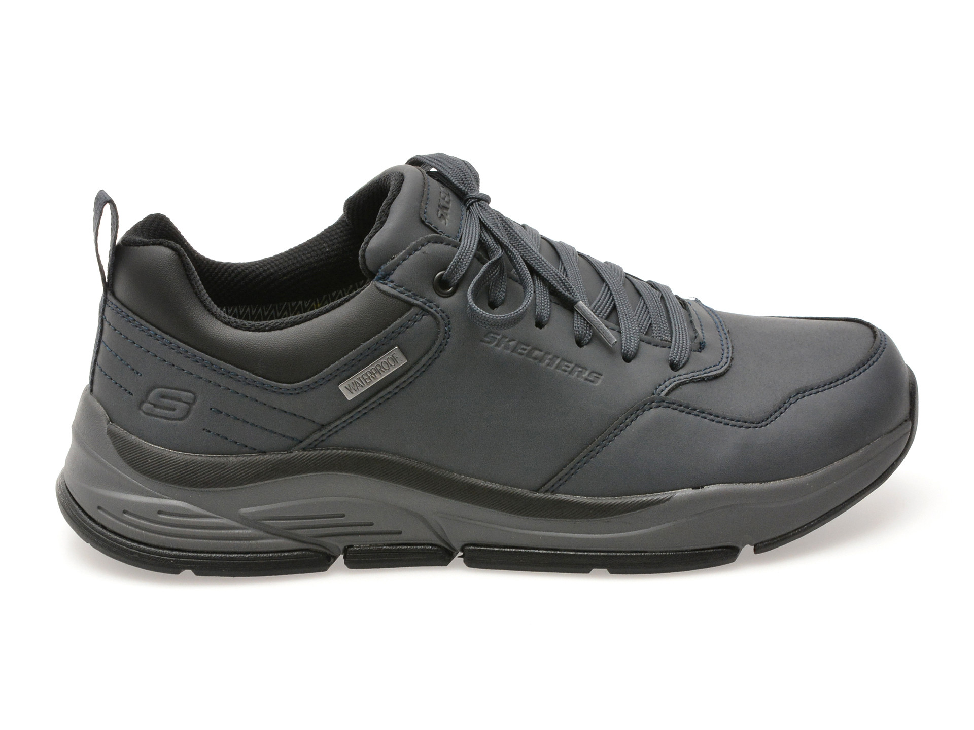 Pantofi sport SKECHERS bleumarin, BENAGO, din piele naturala