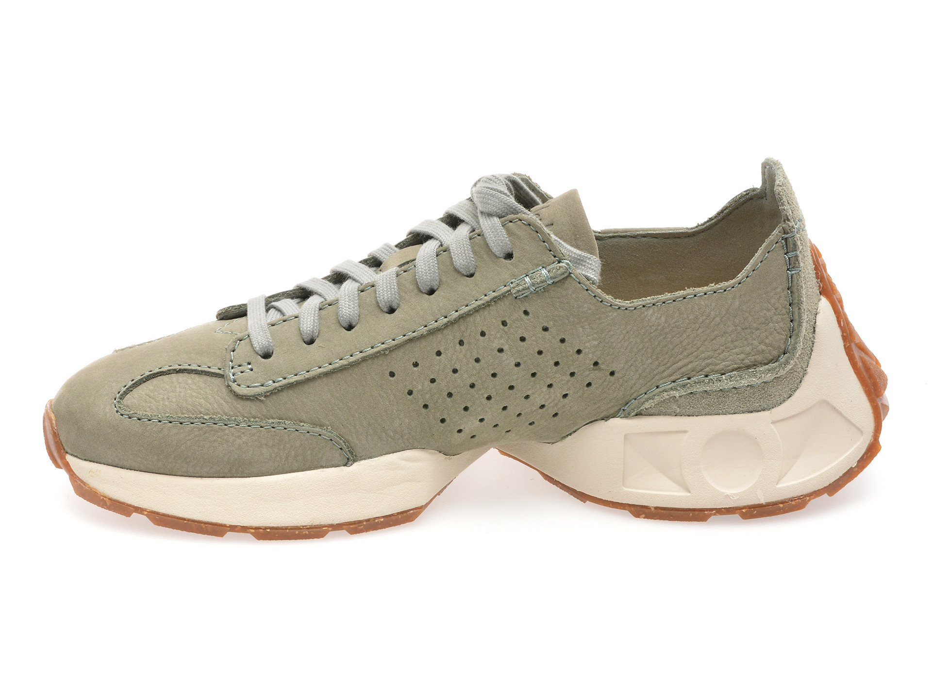 Pantofi sport CLARKS verzi, CRAFT SPEED, din nabuc