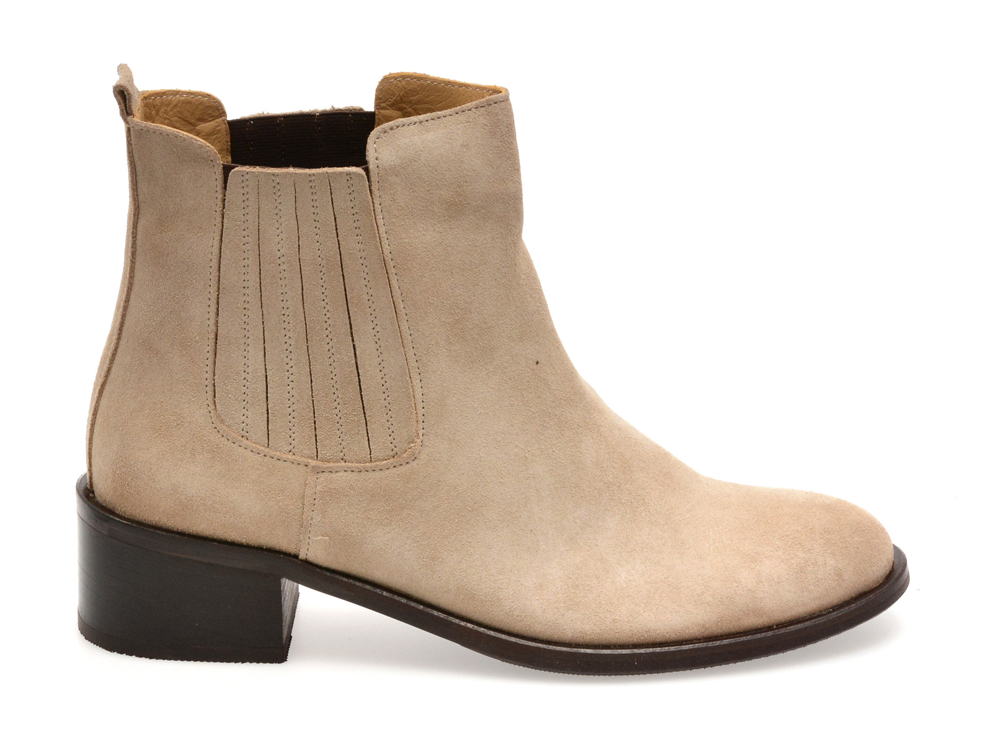 Ghete EPICA bej, 232080, din piele intoarsa