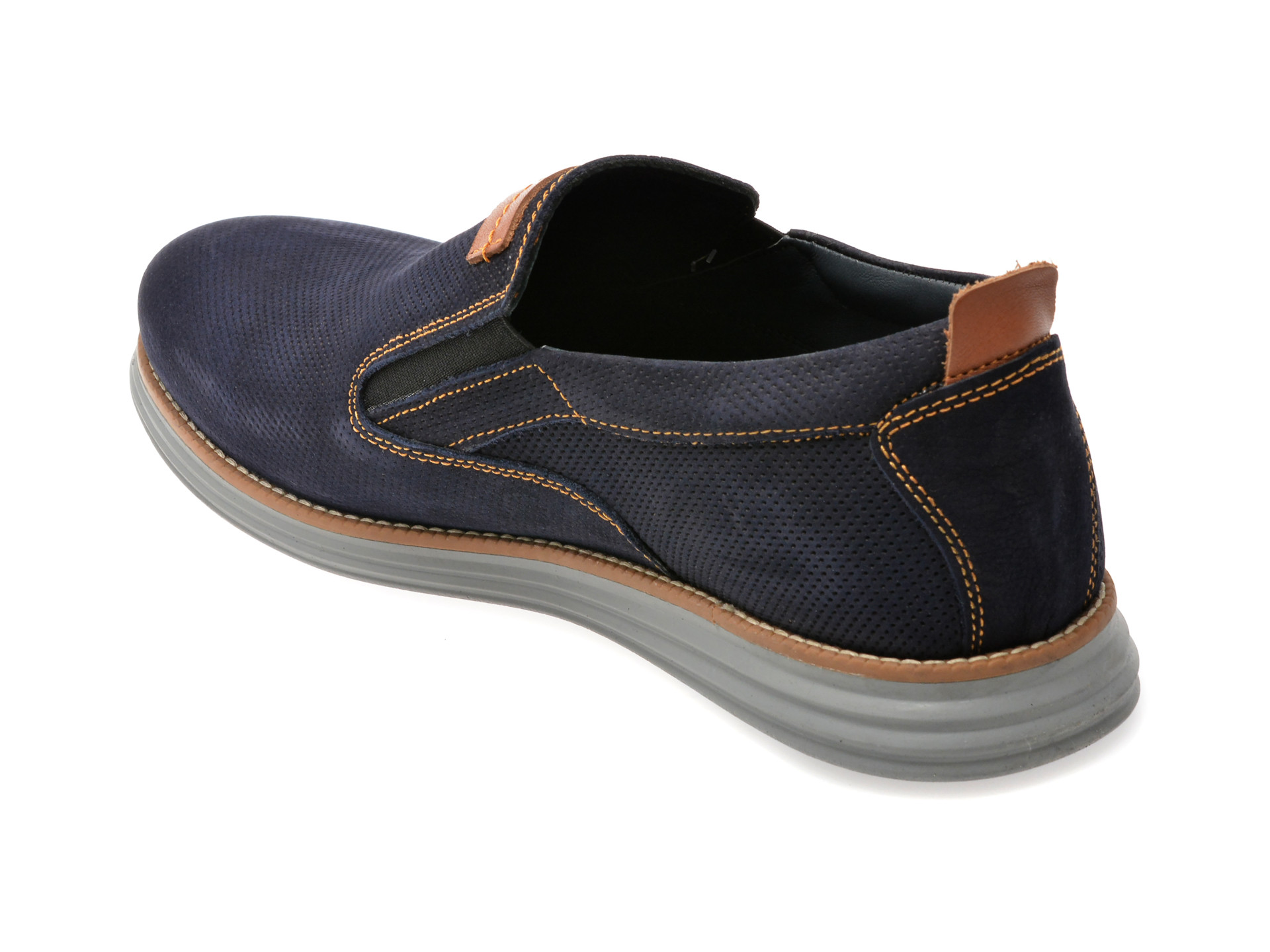 Pantofi OTTER bleumarin, A35, din nabuc