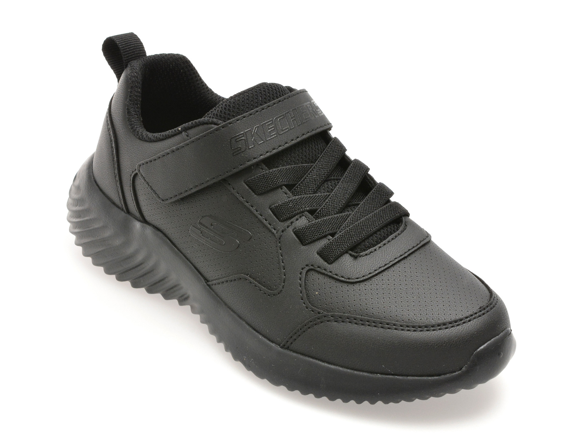 Pantofi sport SKECHERS negri, BOUNDER, din piele ecologica