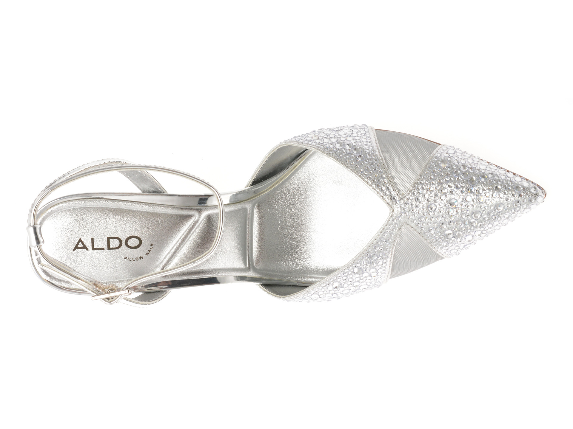 Pantofi eleganti ALDO argintii, DUNMERE 040, din piele ecologica
