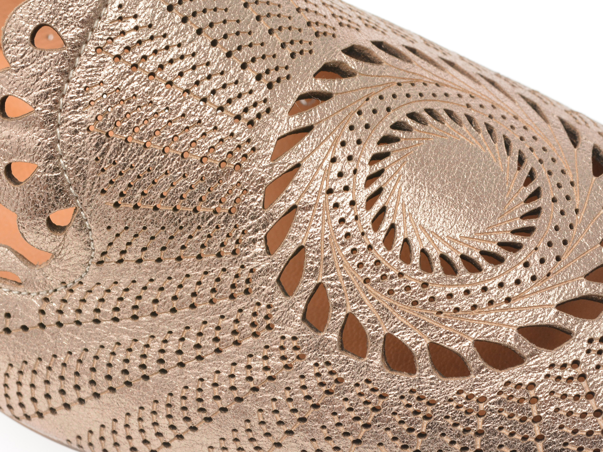 Mocasini IMAGE aurii, 3512456, din piele naturala