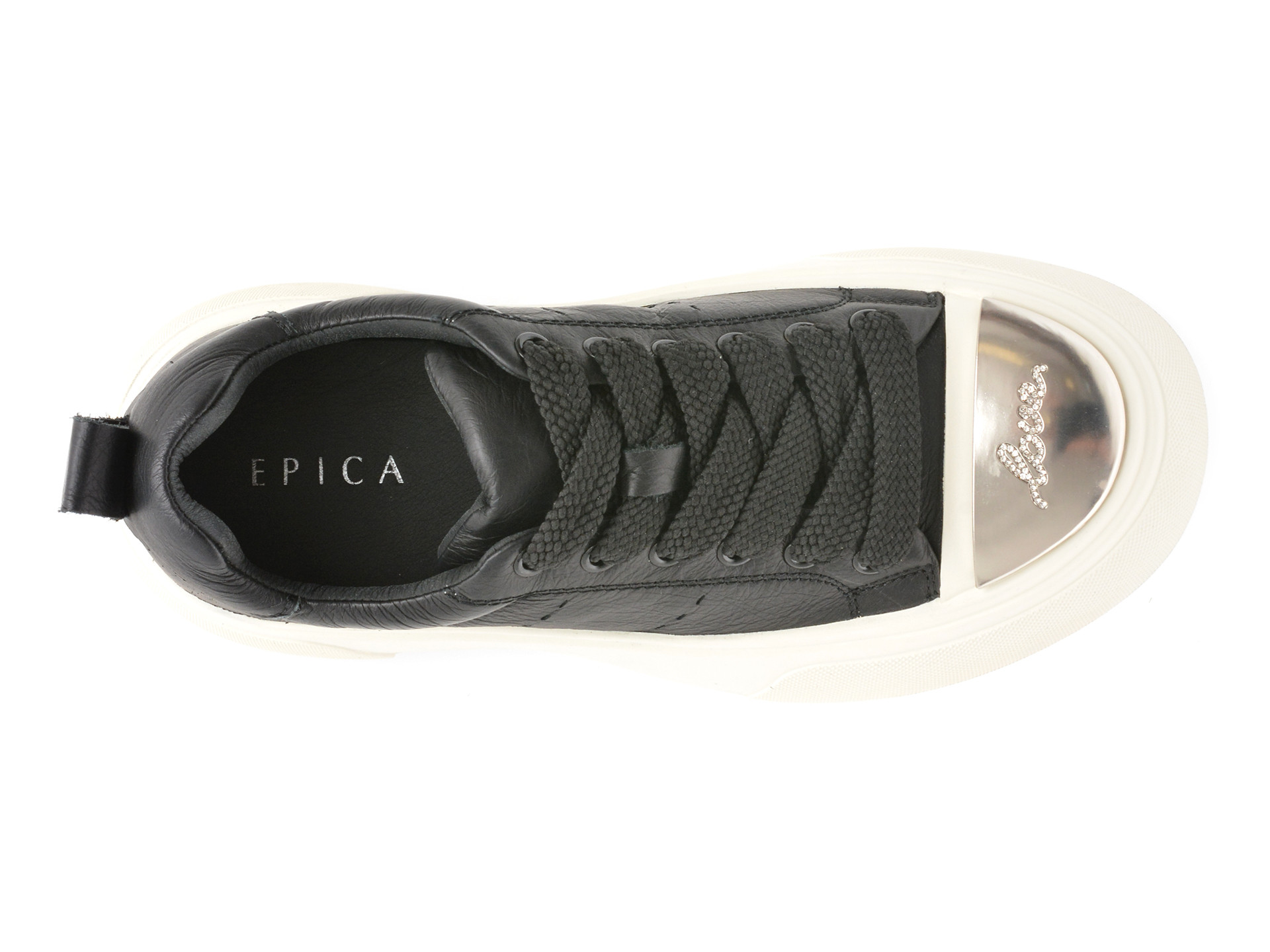 Pantofi sport EPICA negri, 28701, din piele naturala