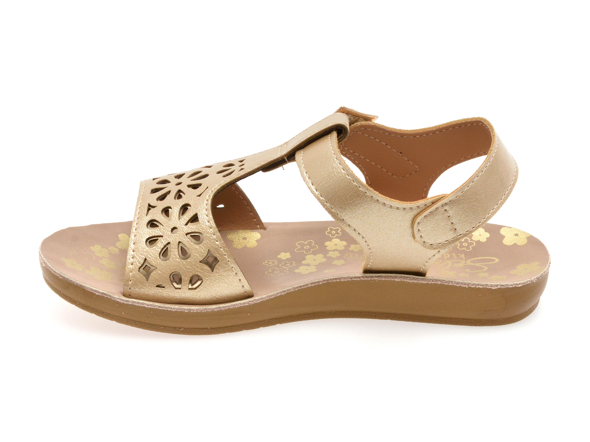 Sandale SELECTION KIDS aurii, 82949, din piele ecologica