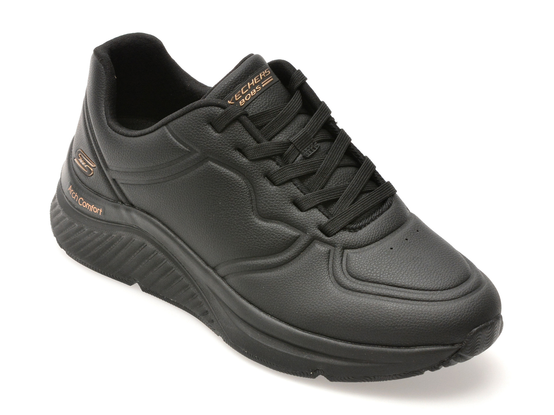Pantofi sport SKECHERS negri, BOBS ARCH COMFORT B SWEET, din piele ecologica
