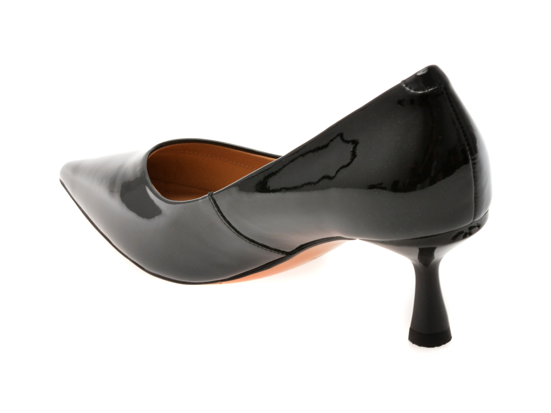 Pantofi eleganti EPICA negri, D05555, din piele naturala lacuita