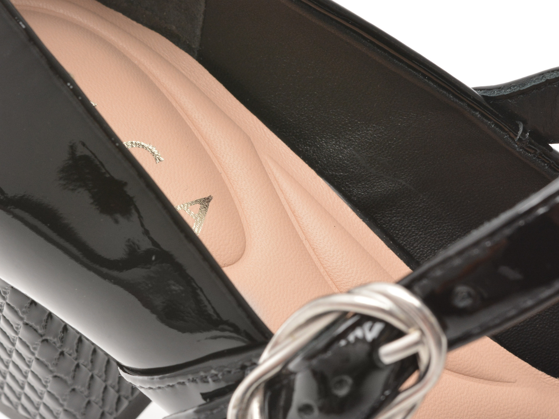 Pantofi EPICA negri, 1180877, din piele naturala lacuita