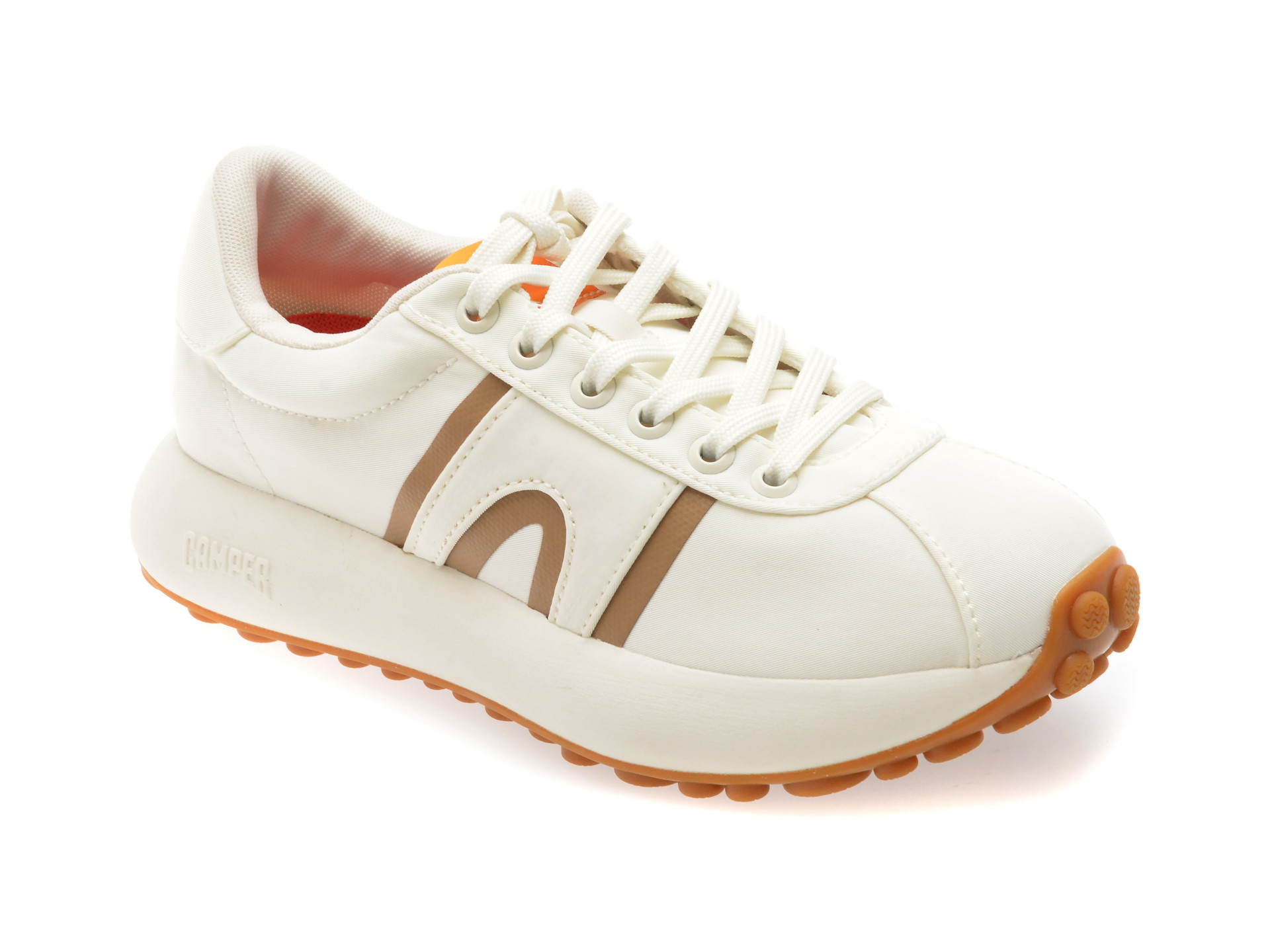 Pantofi sport CAMPER albi, PELOTAS, din material textil