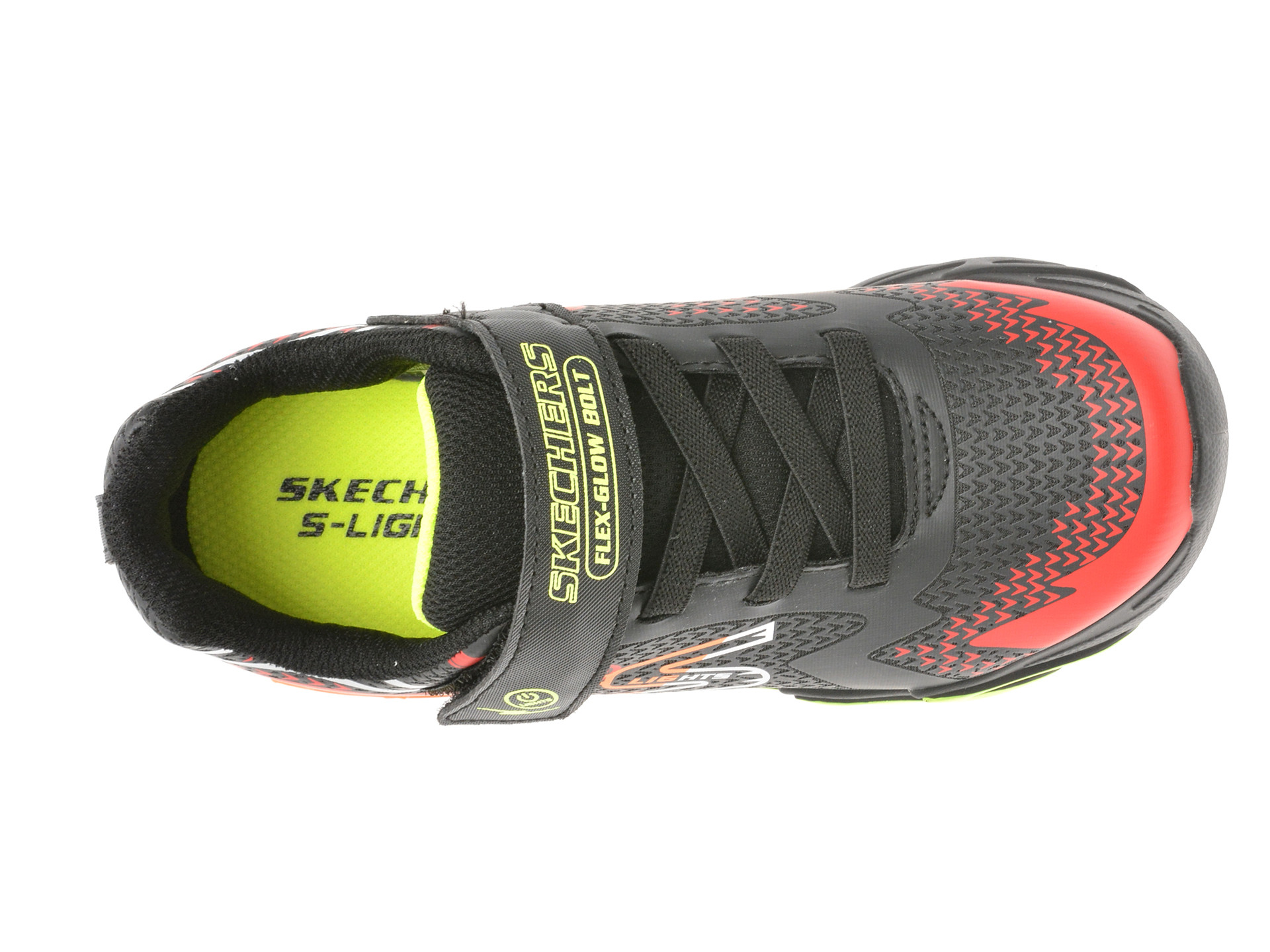 Pantofi sport SKECHERS negri, FLEX-GLOW BOLT, din material textil