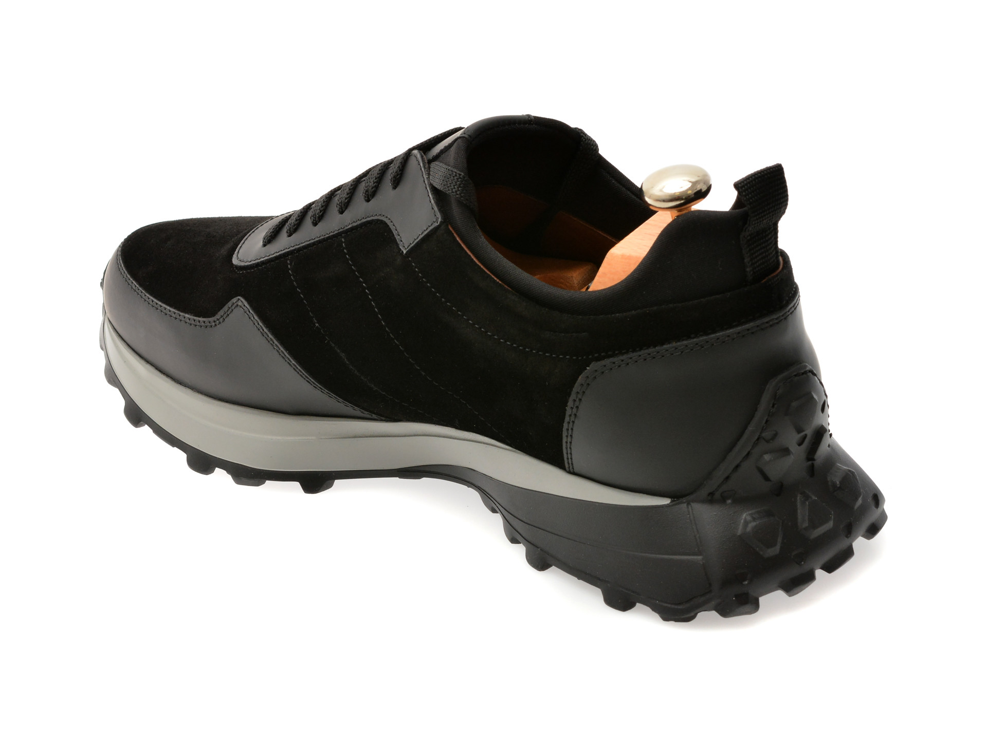 Pantofi sport LE COLONEL negri, 66739, din piele intoarsa