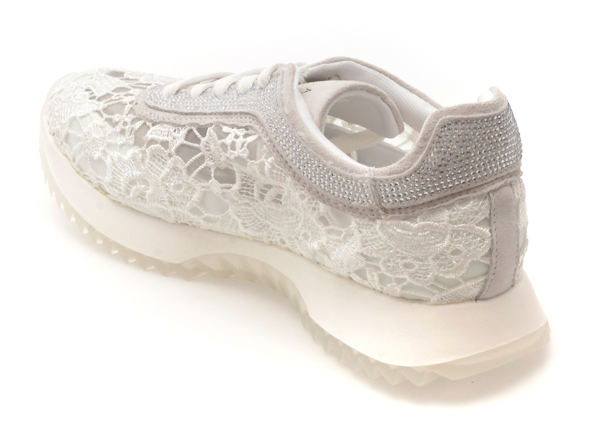 Pantofi sport EPICA albi, QS663, din material textil