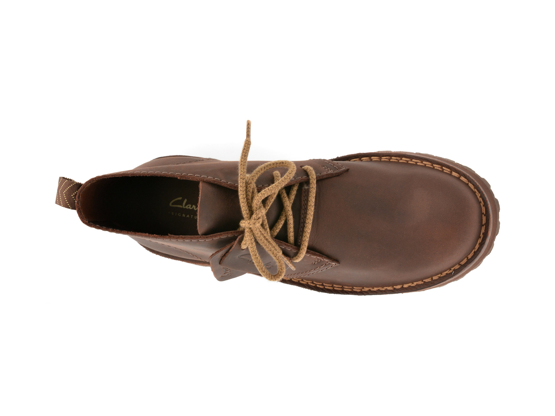 Ghete CLARKS maro, SOLSBURY DB, din piele naturala