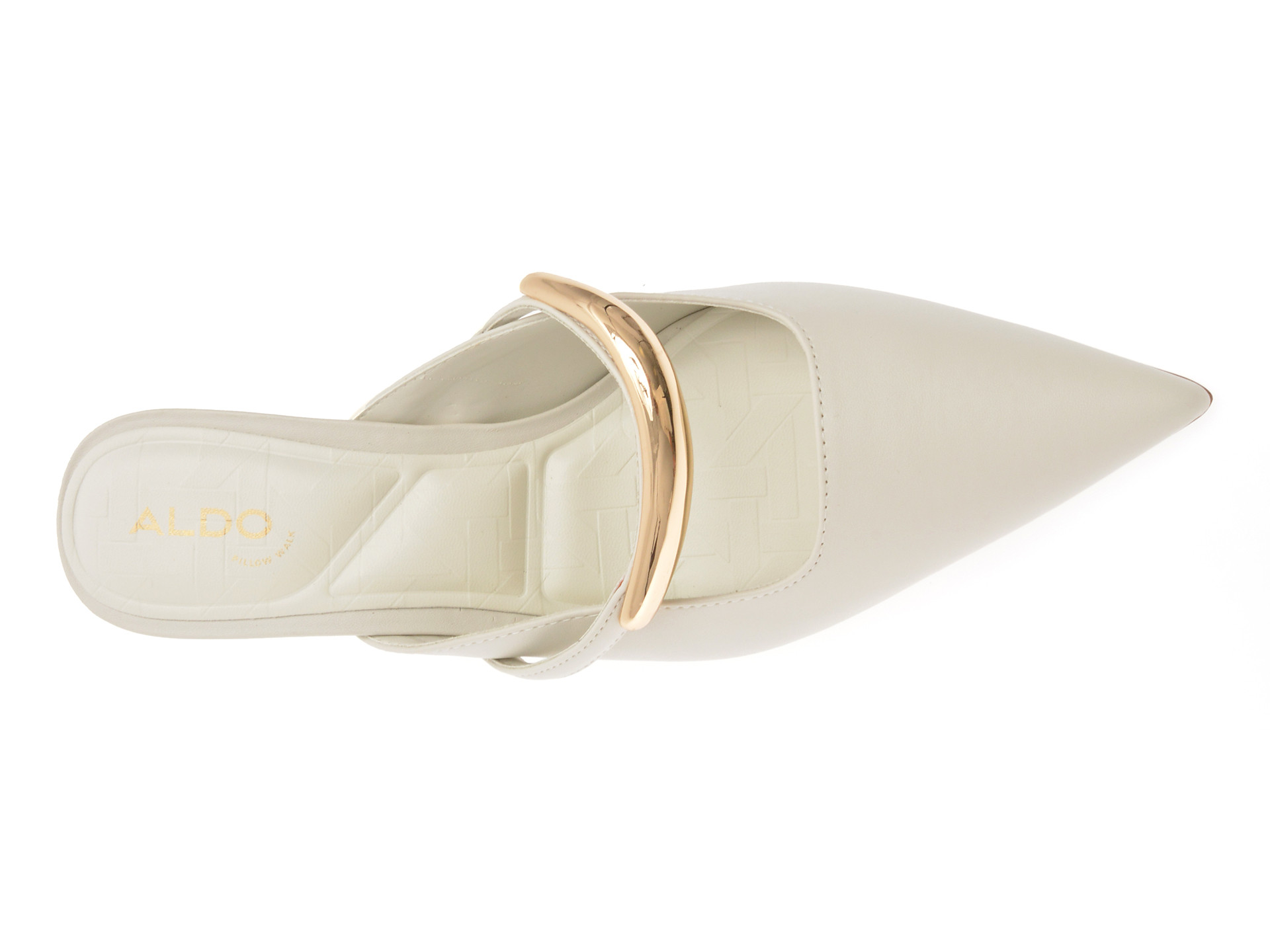 Papuci eleganti ALDO albi, KAILIDDA 121, din piele ecologica