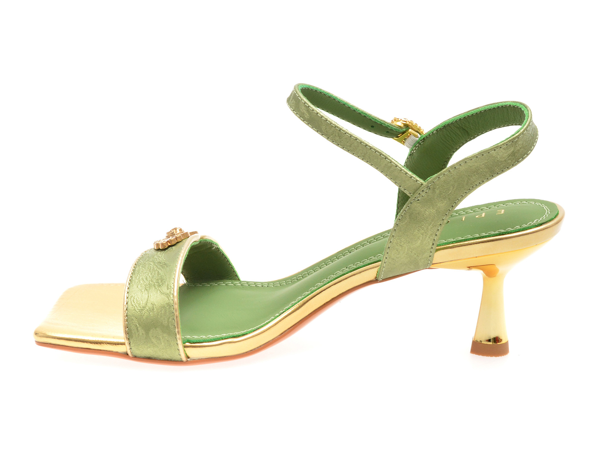 Sandale elegante EPICA verzi, H210, din piele naturala