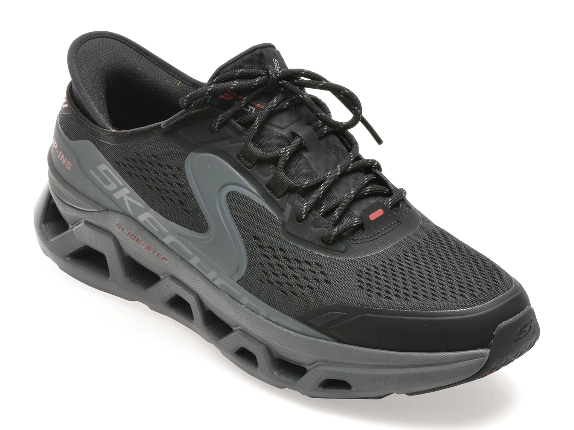 Pantofi sport SKECHERS negri, GLIDE-STEP ALTUS, din material textil