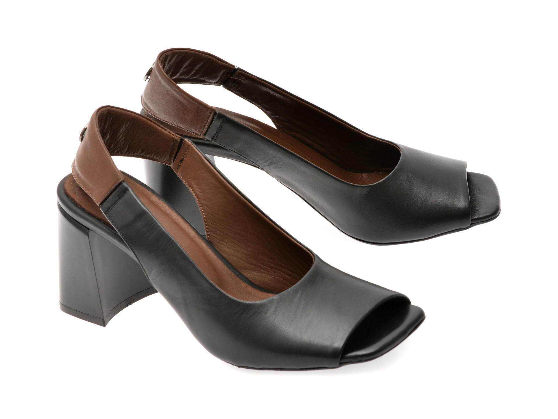 Sandale EPICA negre, 532258, din piele naturala