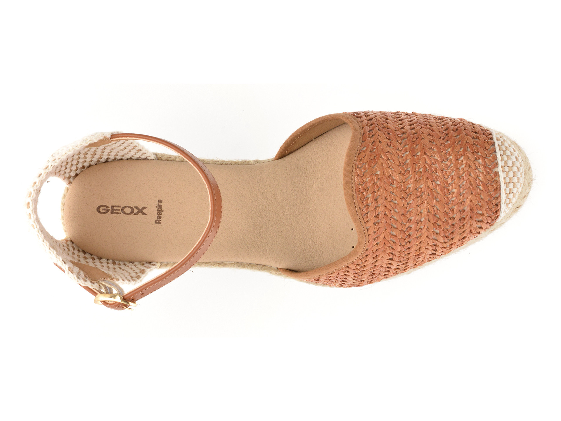 Sandale GEOX maro, D55NGE, din material textil