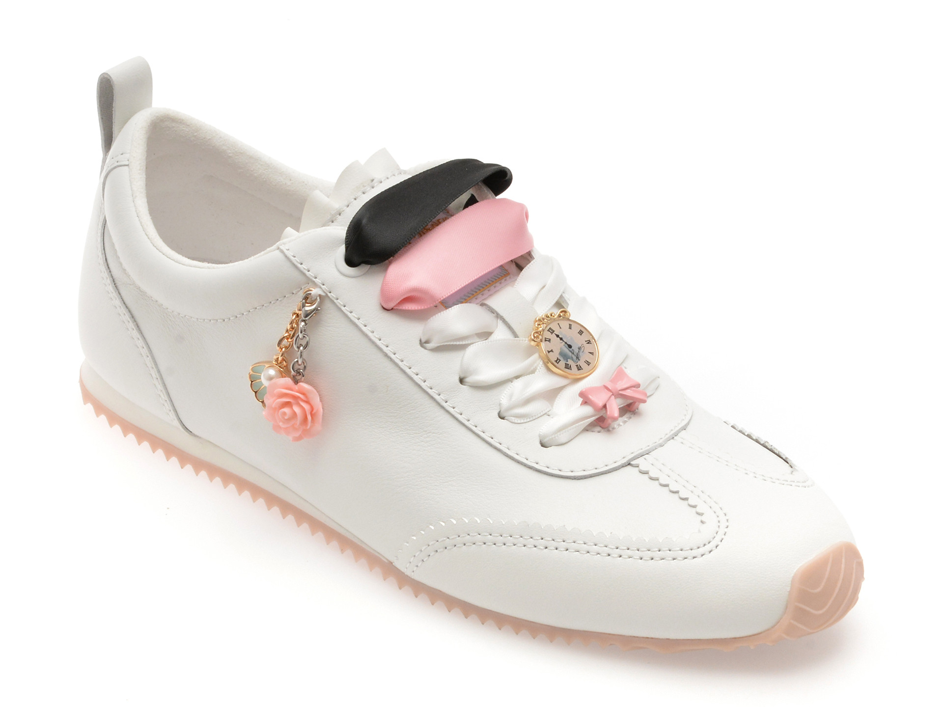 Pantofi sport ALDO albi, PRINCESS SNEAKER 100, din piele naturala