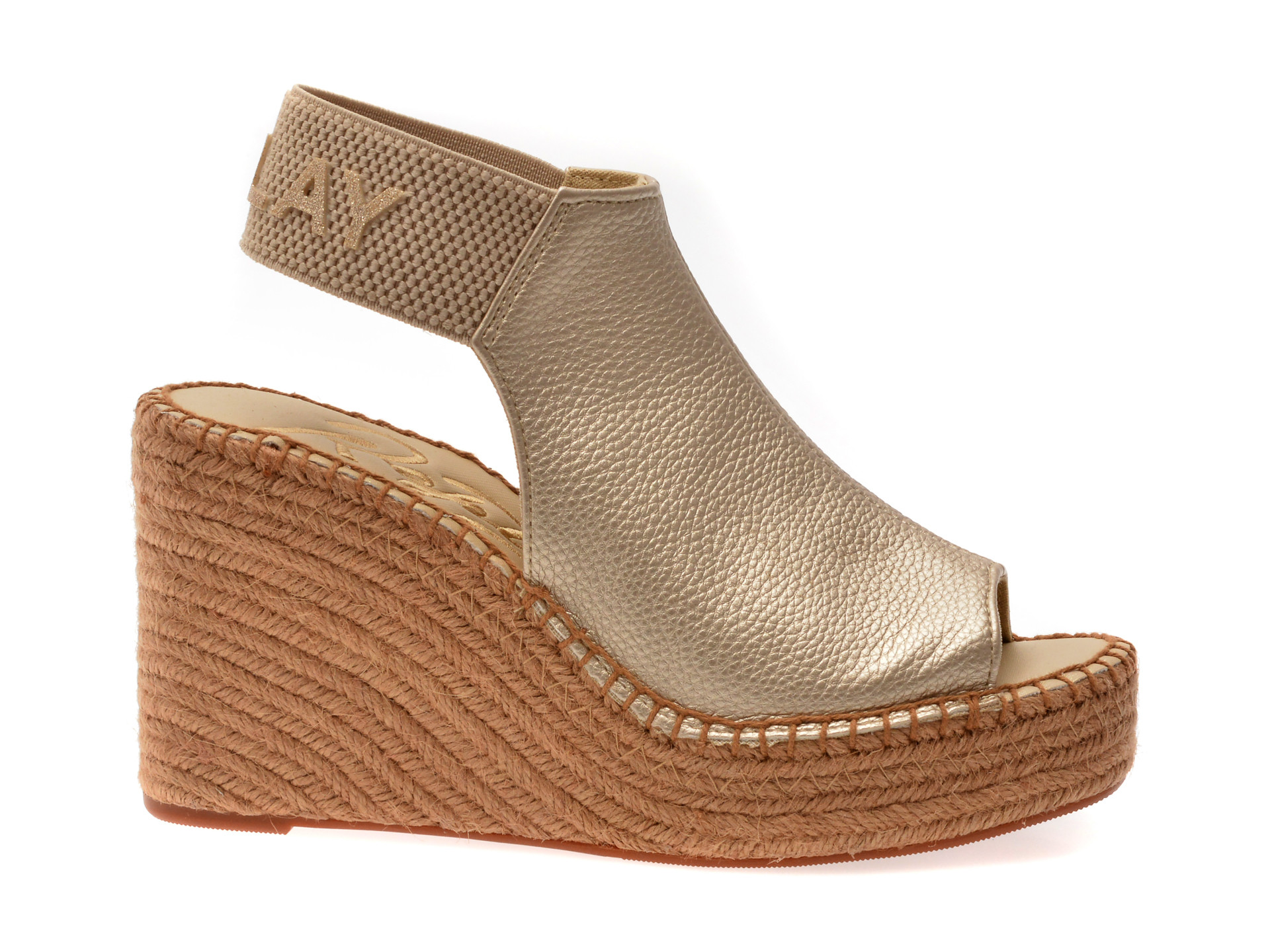 Sandale REPLAY aurii, WP4G08S, din piele ecologica