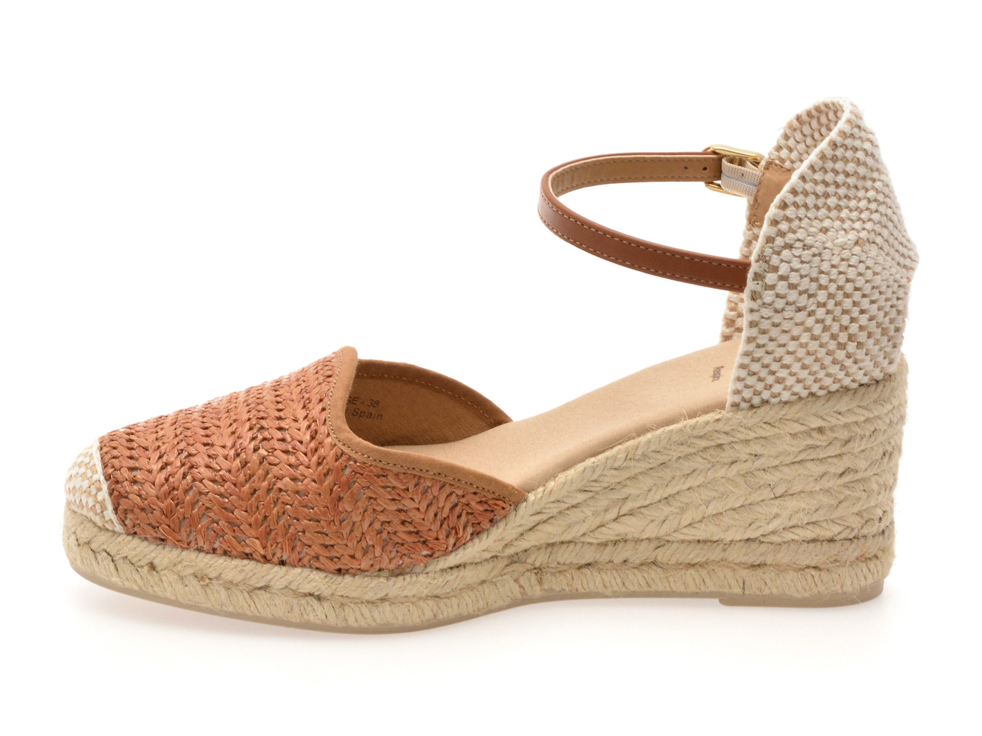 Sandale GEOX maro, D55NGE, din material textil