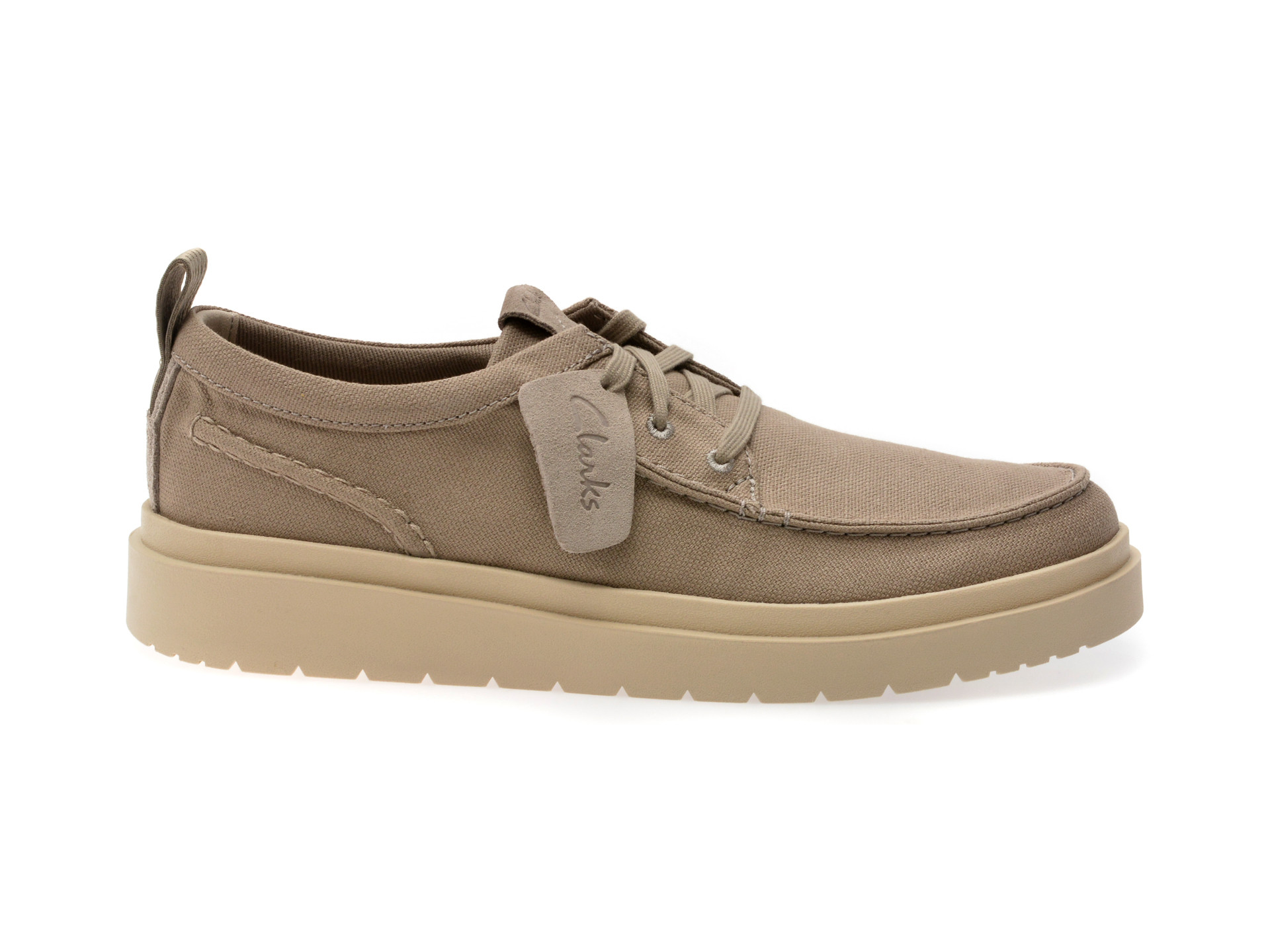 Mocasini CLARKS gri, POLDEN MOC, din material textil