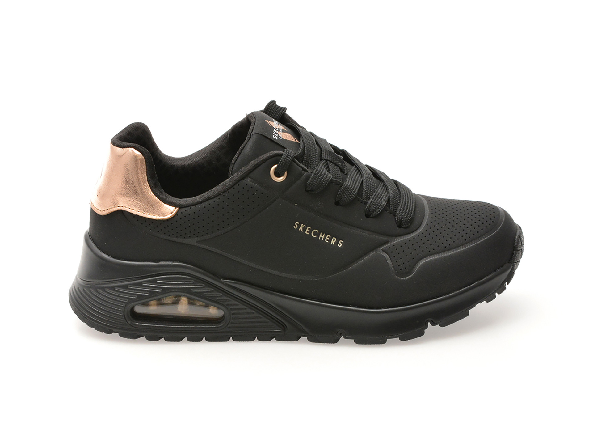 Pantofi sport SKECHERS negri, UNO GEN1, din piele ecologica