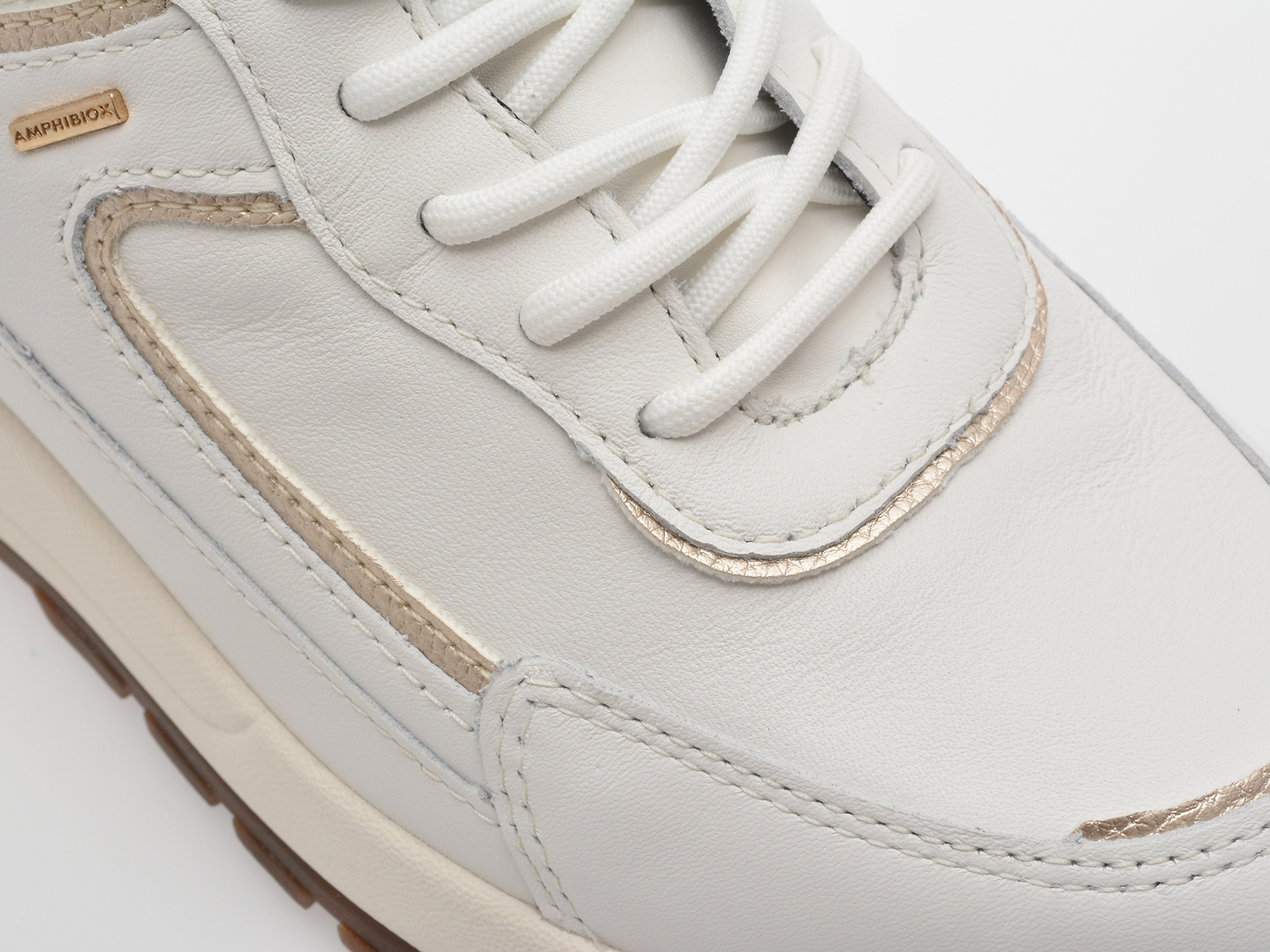 Pantofi sport GEOX albi, D563LB, din piele naturala