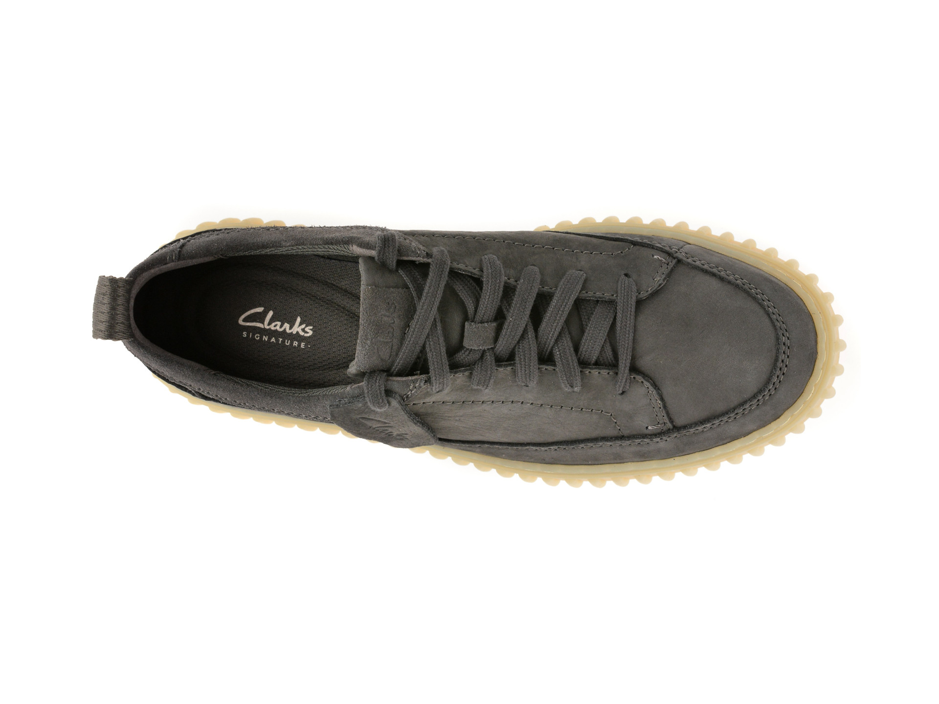Pantofi sport CLARKS gri, TORHILL LACE, din nabuc
