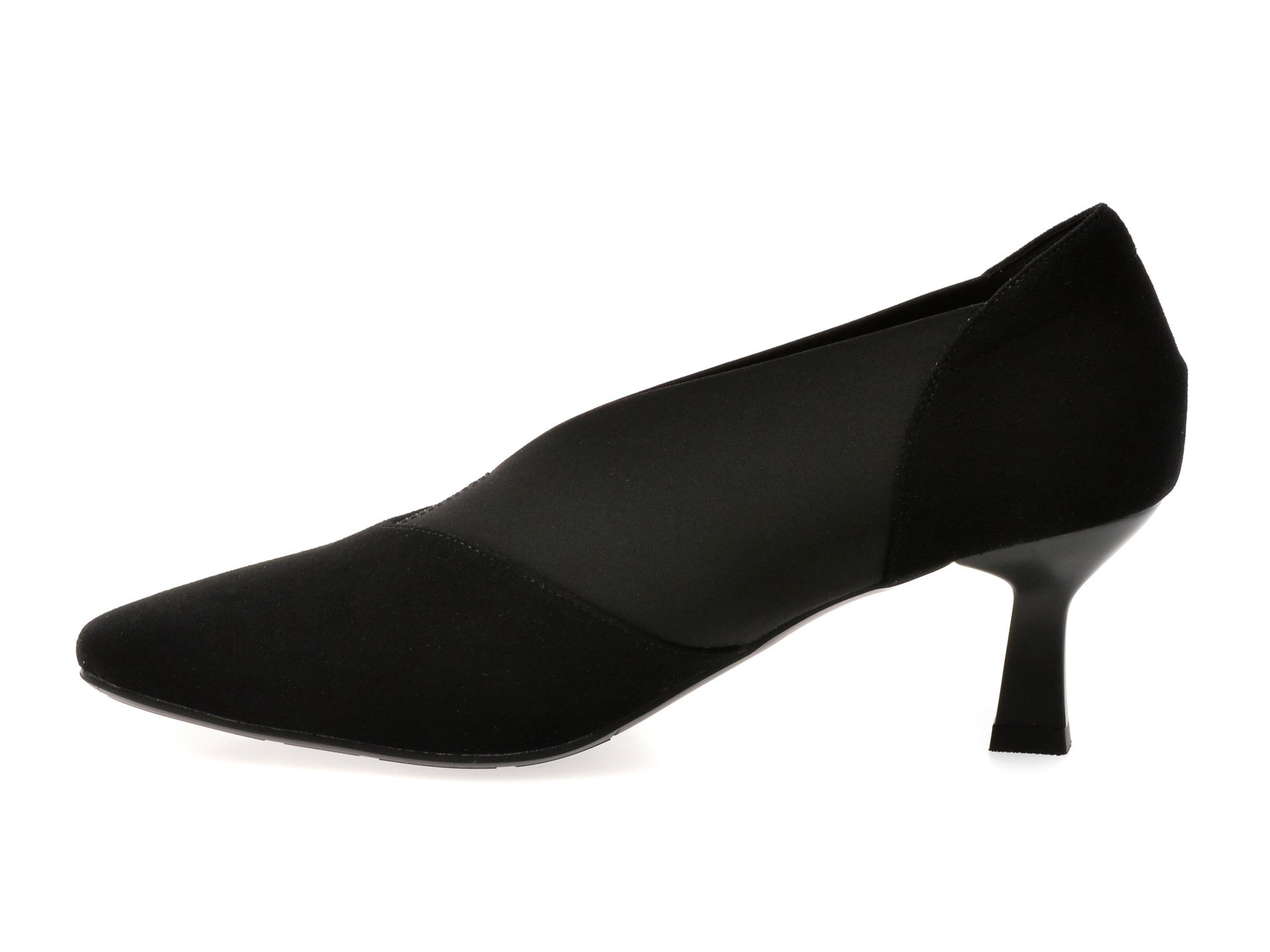 Pantofi eleganti EPICA negri, 3D7535, din piele intoarsa