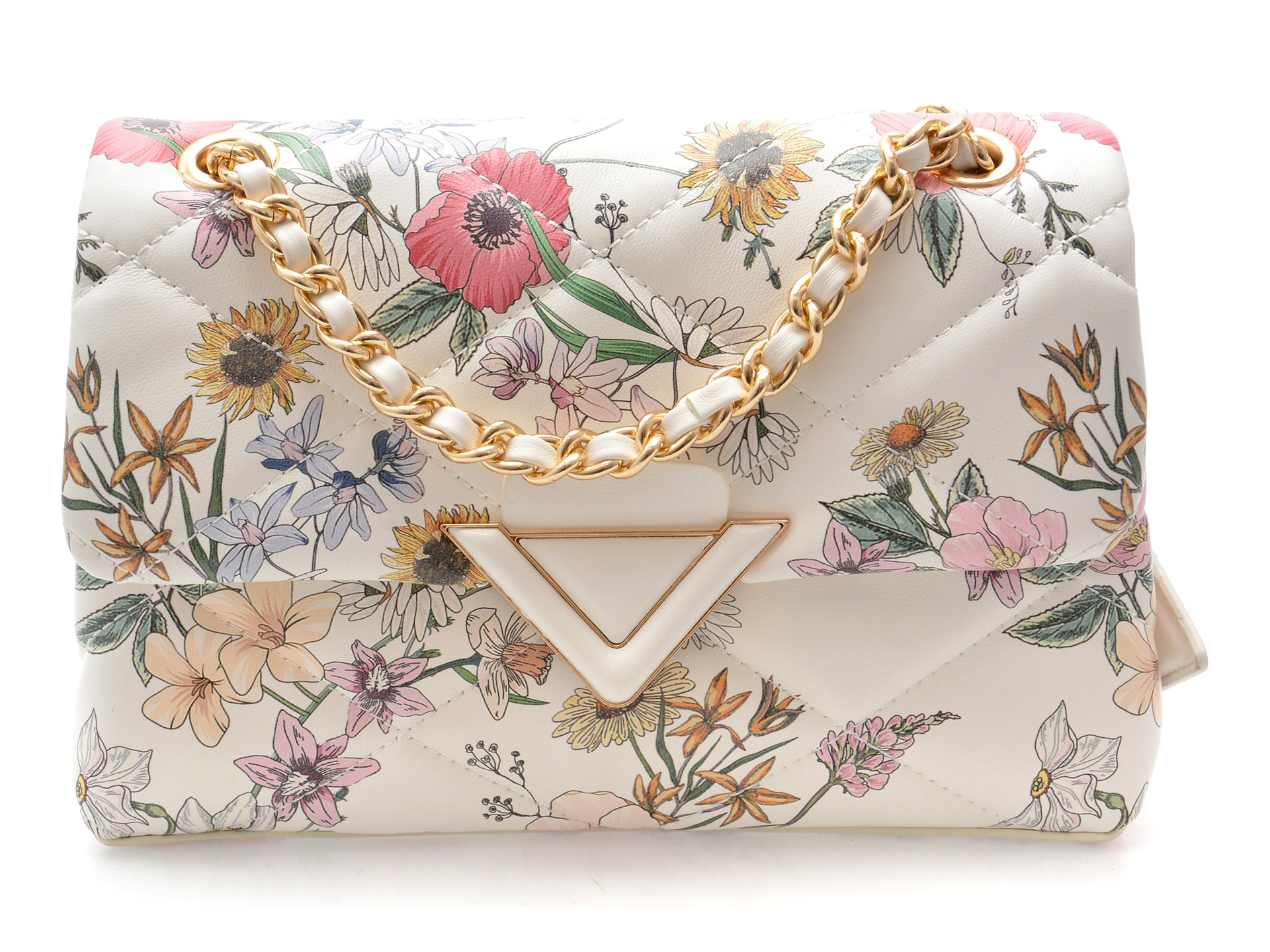 Geanta ALDO alba, LUNARIA 540, din piele ecologica