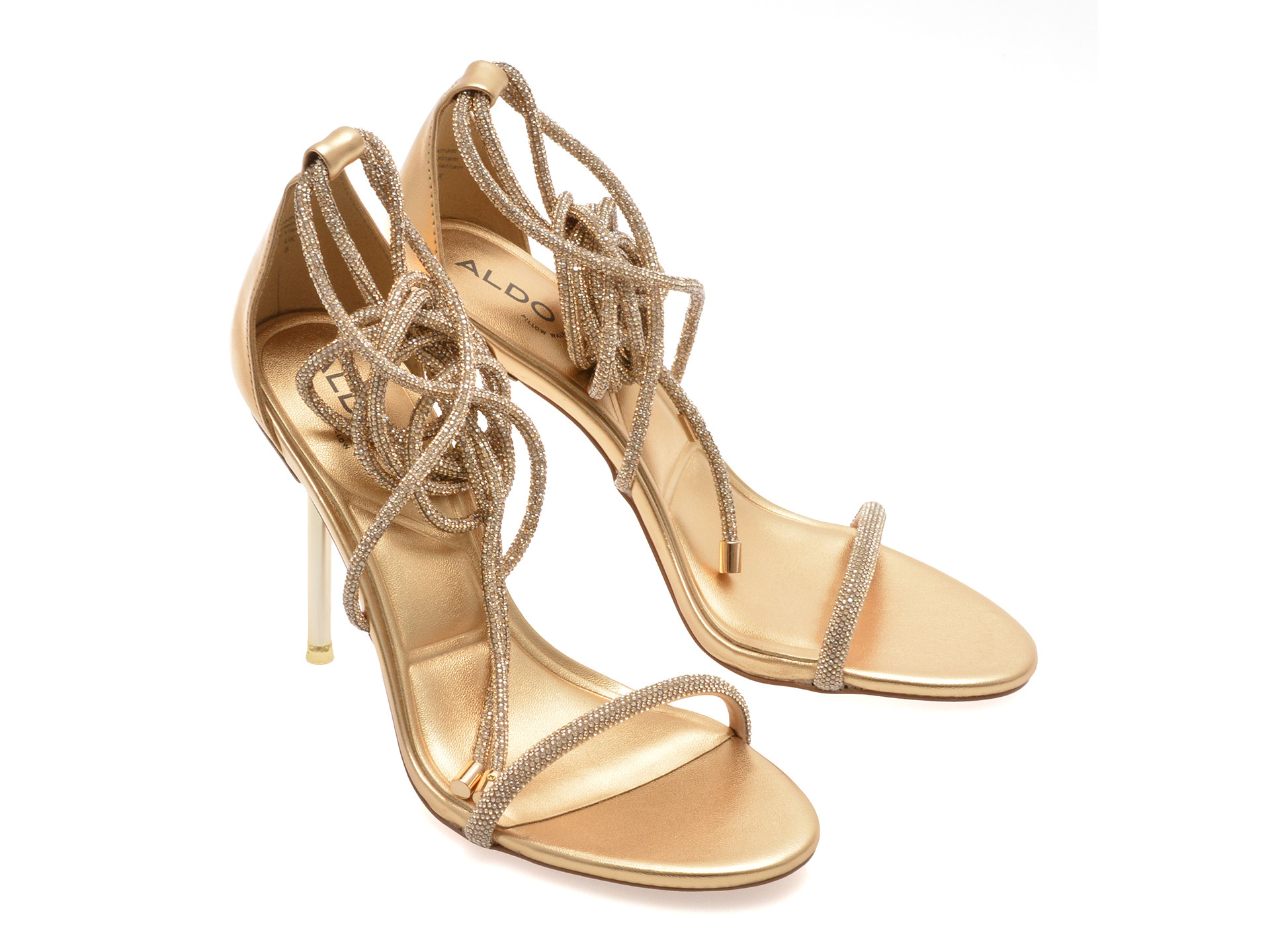 Sandale elegante ALDO aurii, CALADONIA 711, din piele ecologica