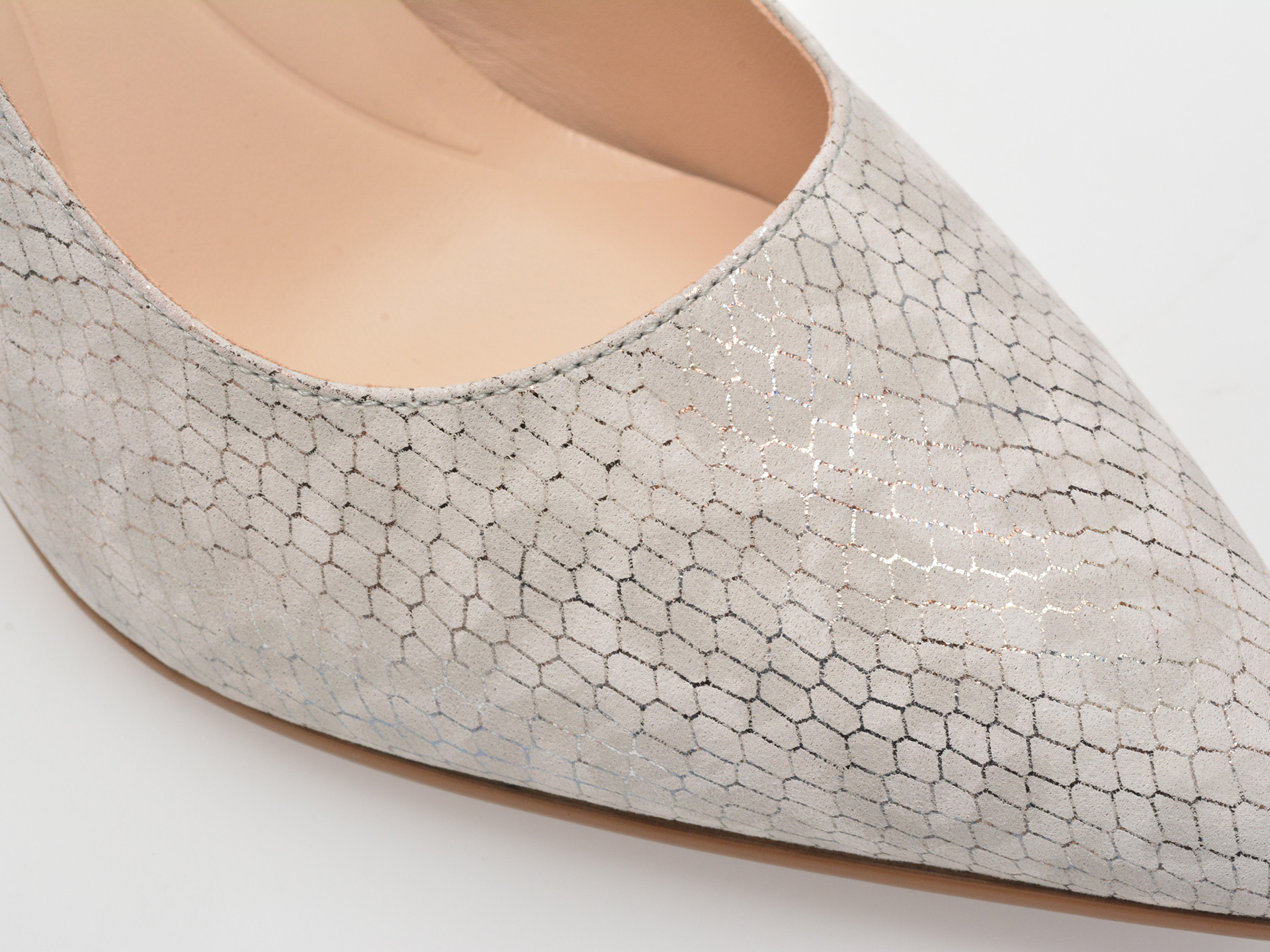 Pantofi eleganti EPICA gri, E301, din piele naturala