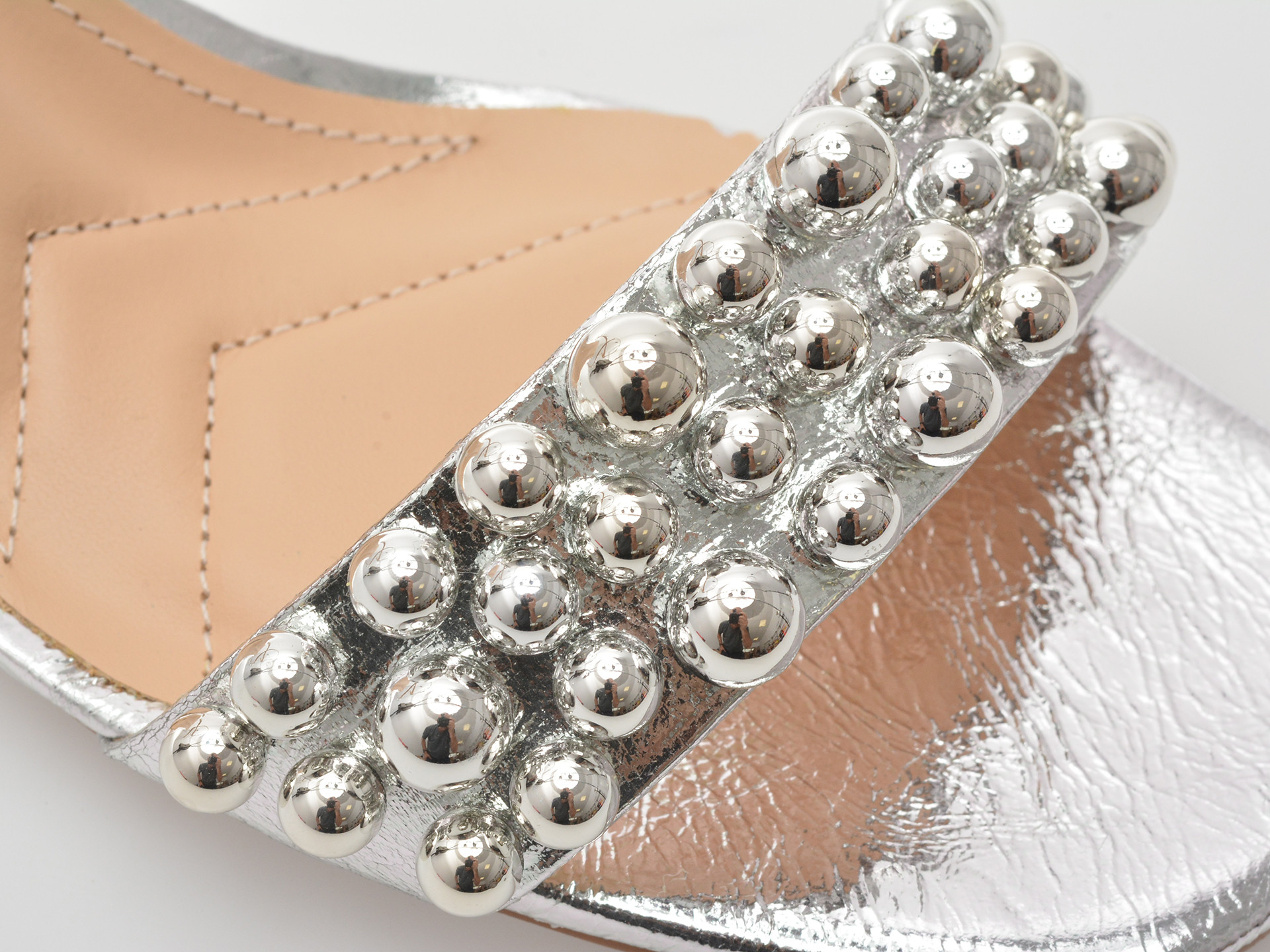 Sandale elegante EPICA argintii, 2541001, din piele naturala