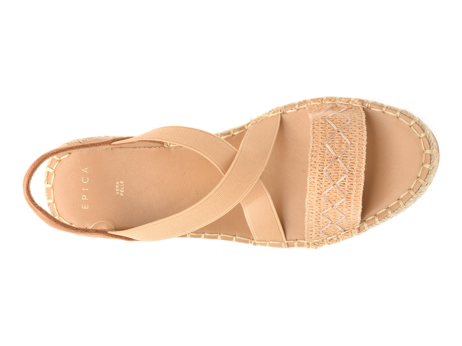 Sandale EPICA maro, 82918, din material textil