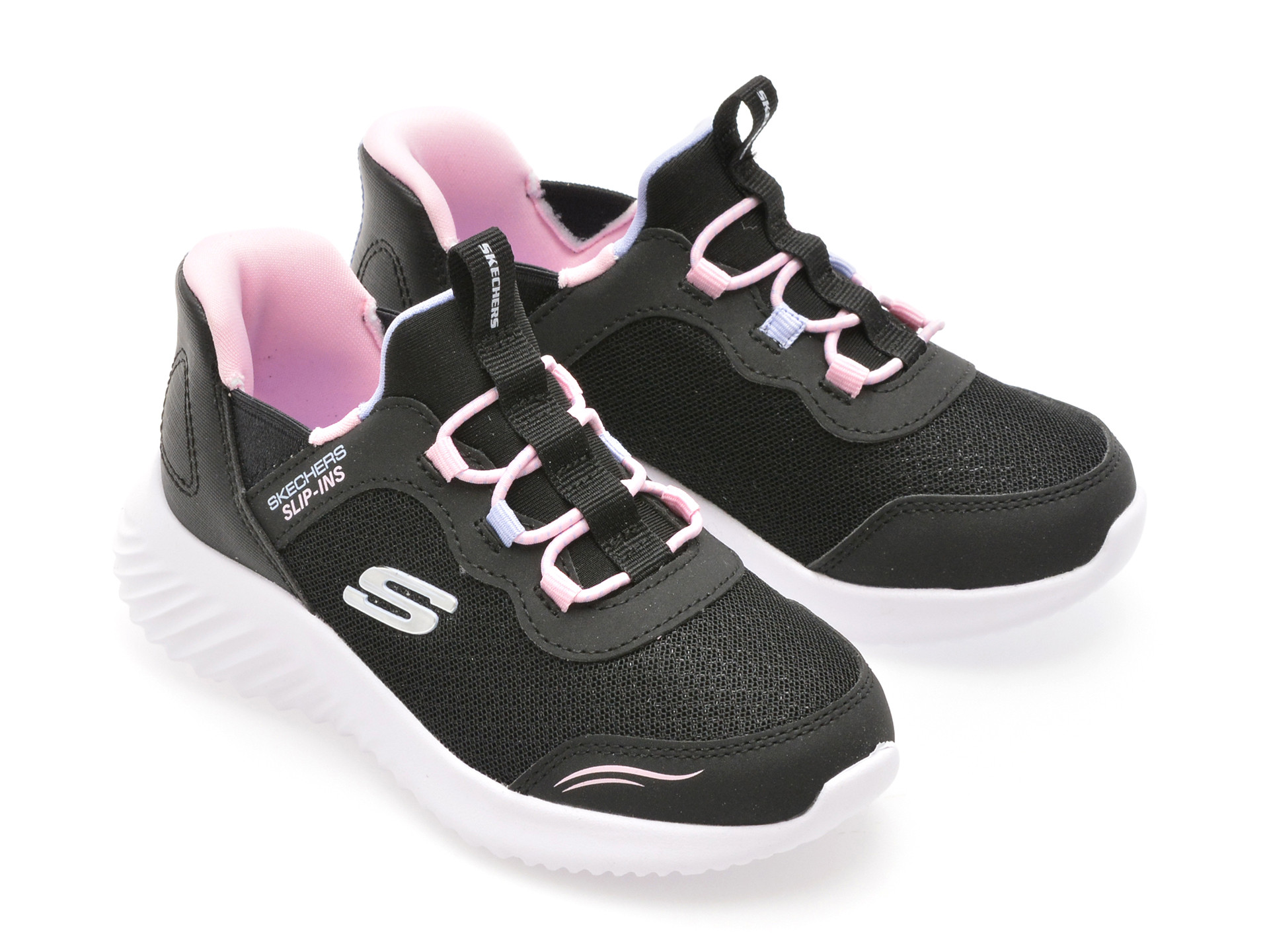 Pantofi sport SKECHERS negri, BOUNDER, din material textil